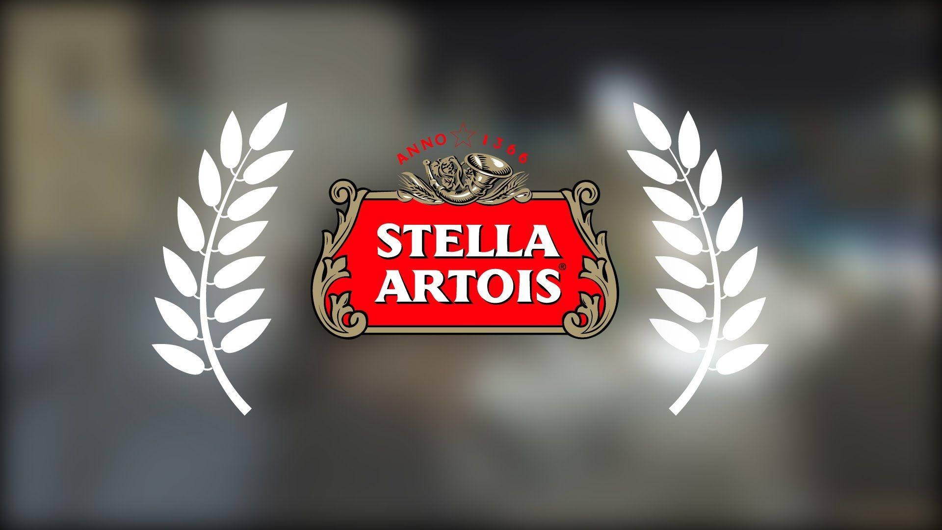 Stella Artois, gold frame, laurel wreaths, Full HD Desktop Wallpaper
