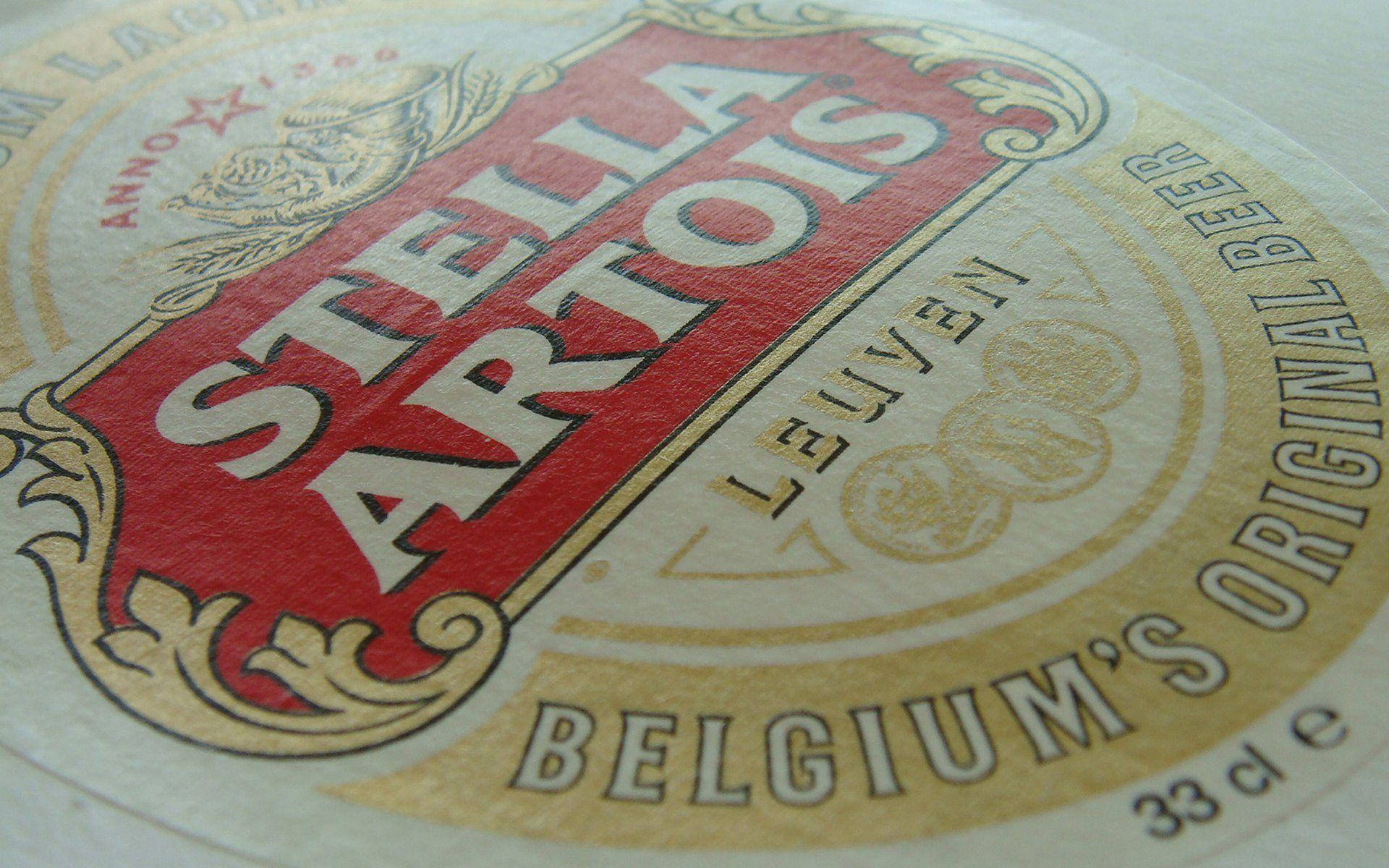 Stella Artois, red gold, cream, Full HD Desktop Wallpaper