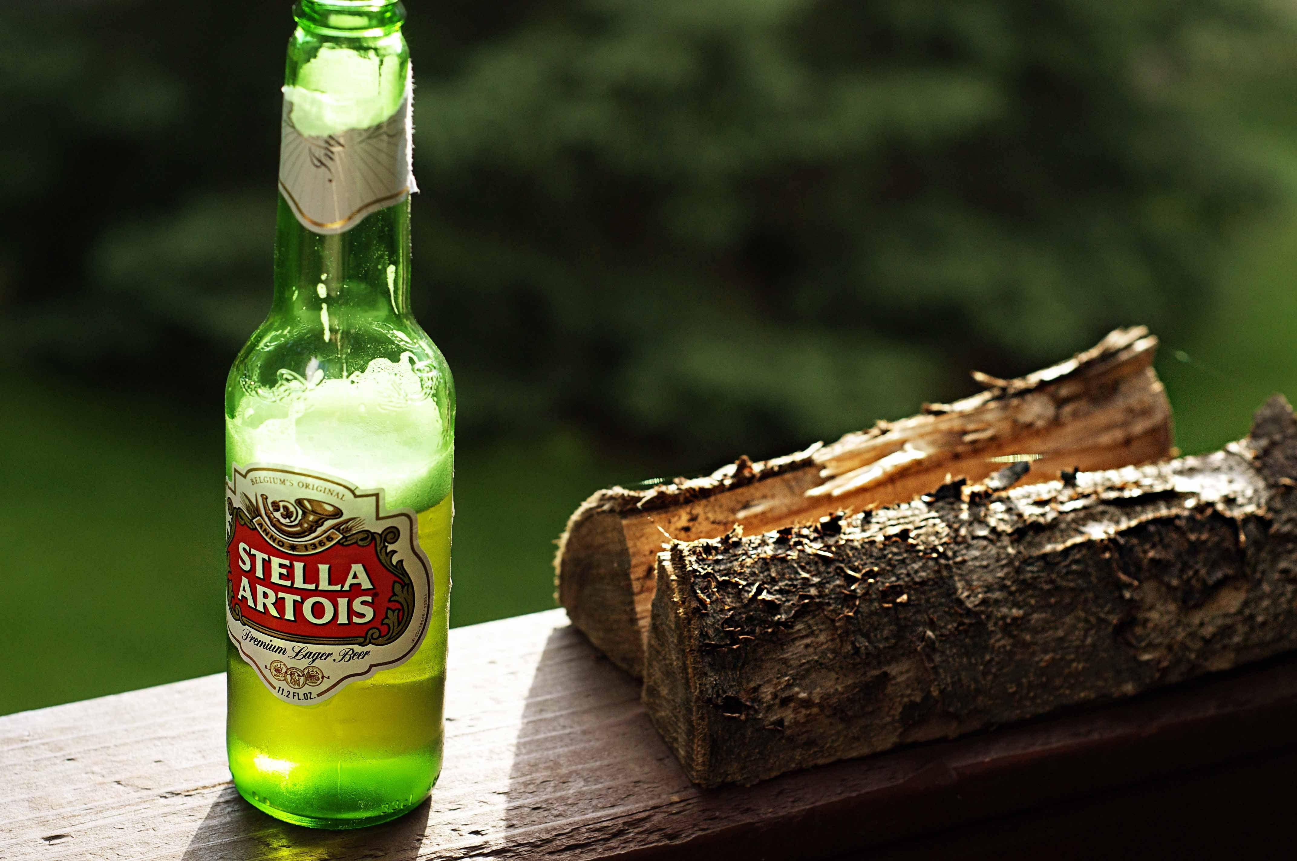 Stella Artois, bottle, condensation, 4K Desktop Wallpaper