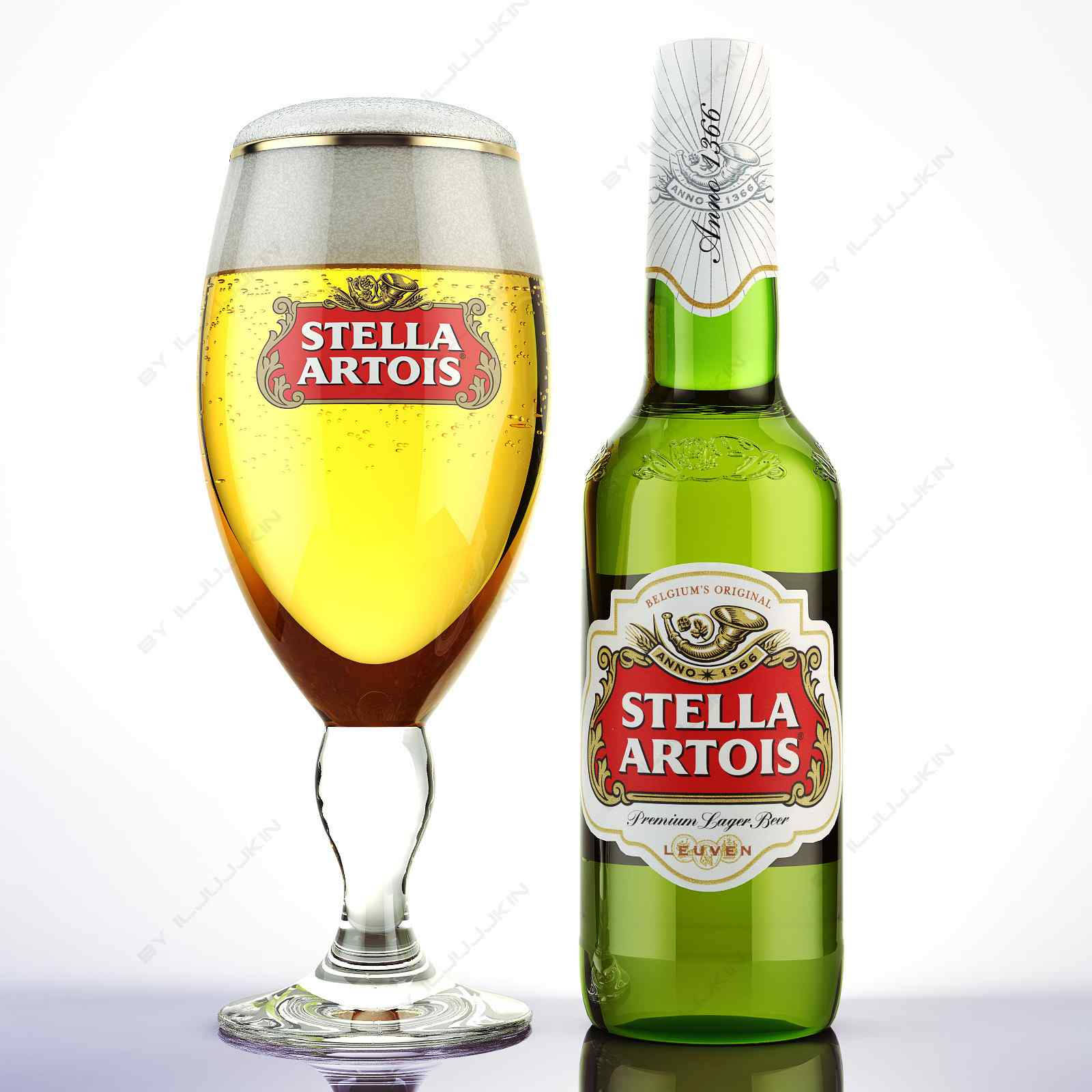 Stella Artois, lager beer, bottle, HD Desktop Wallpaper