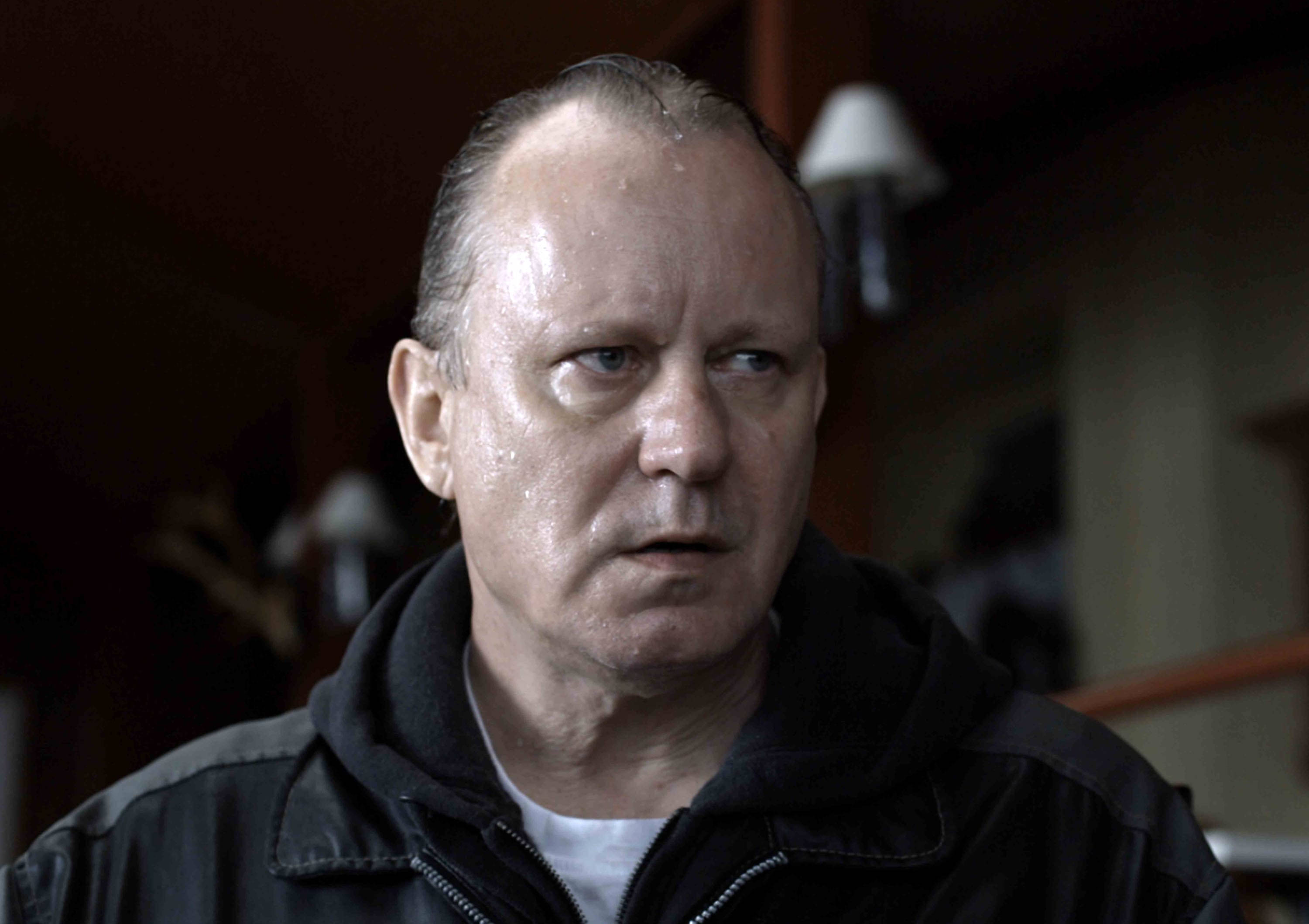Stellan Skarsgård, dark hoodie, dimly lit room, 2K Desktop Wallpaper