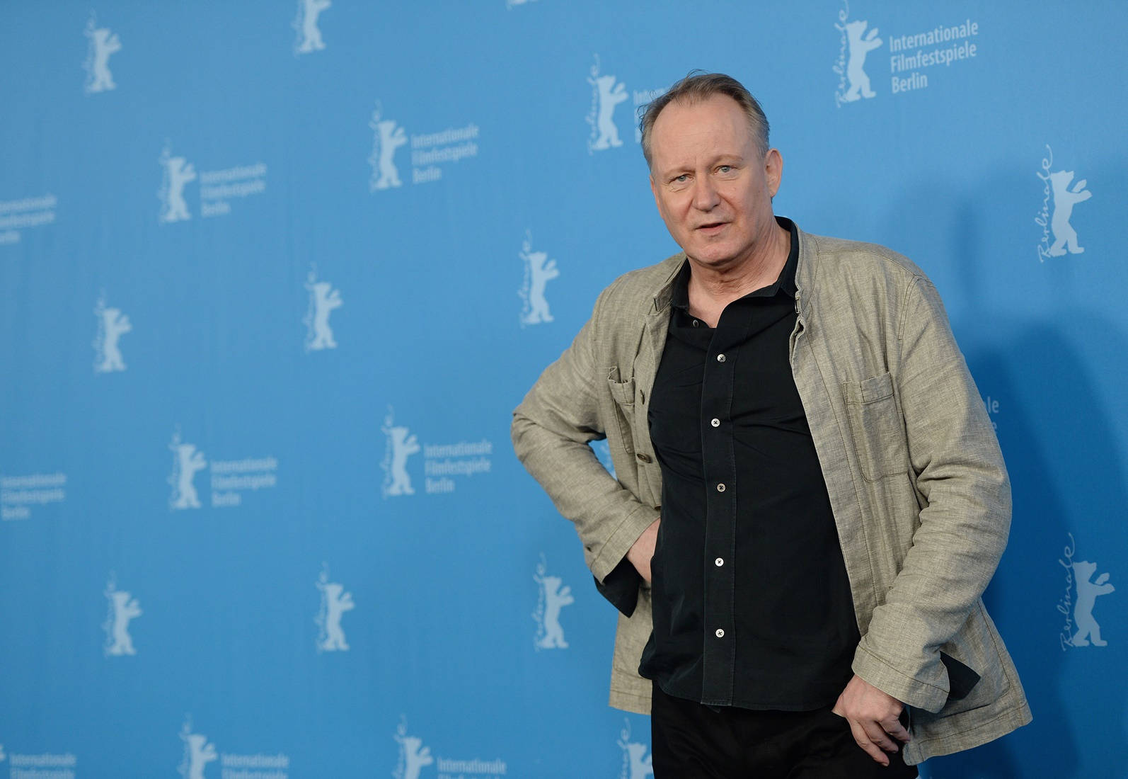 Stellan Skarsgård, 66th Berlinale International Film Festival, blue Berlin Film Festival backdrop, HD Desktop Wallpaper