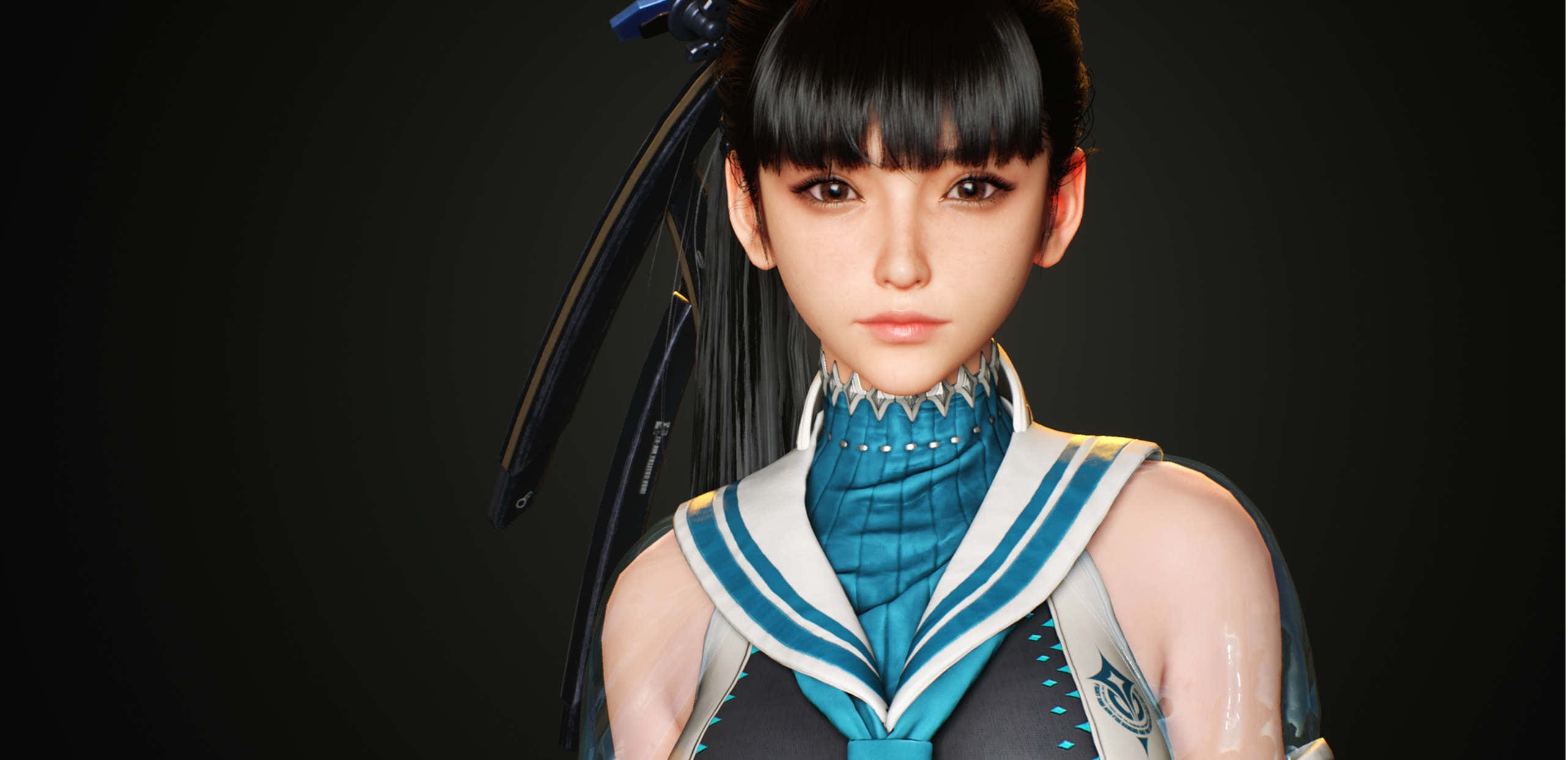Stellar Blade, female character, black hair, 2K Desktop Wallpaper