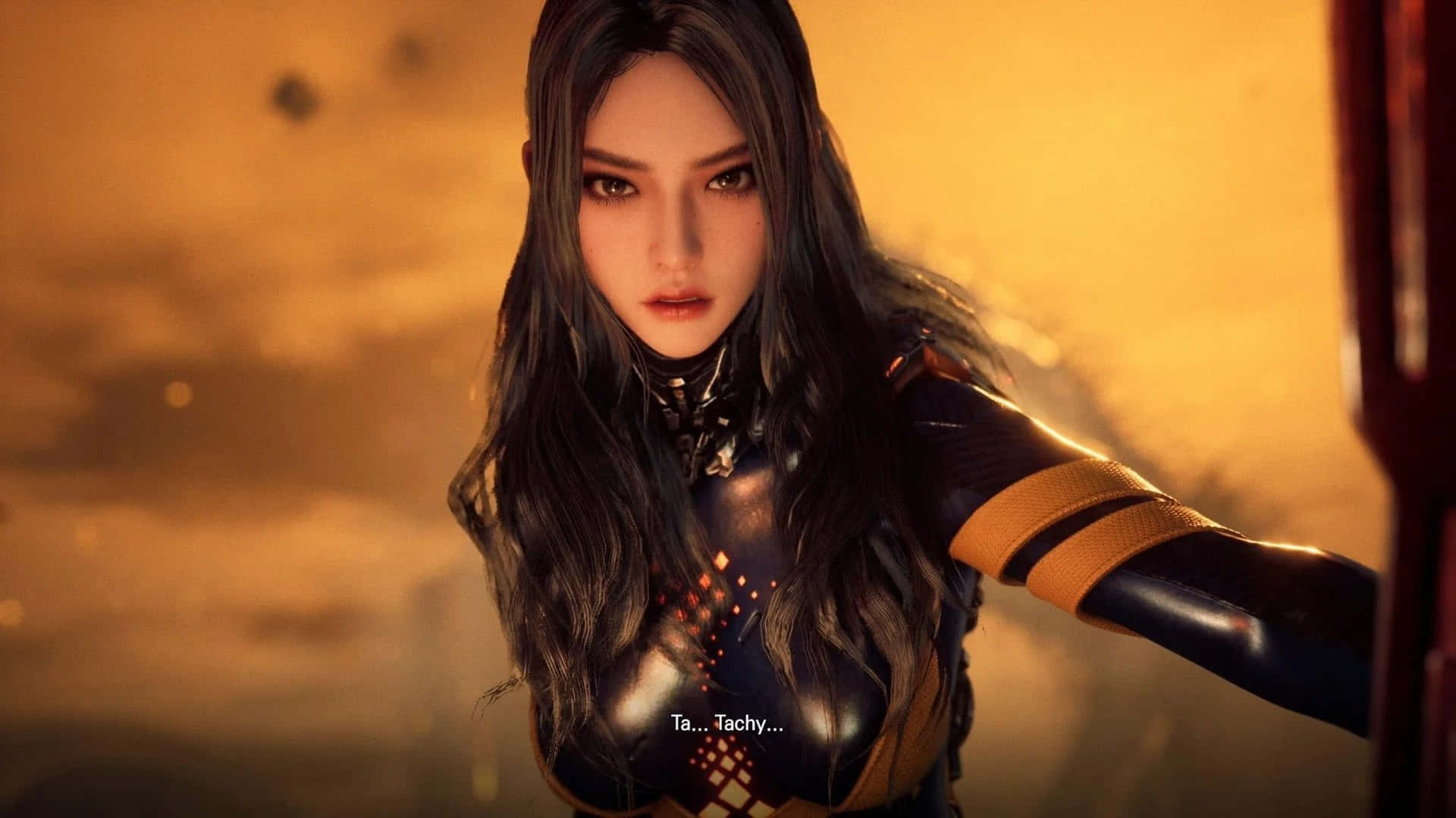 Stellar Blade, female warrior, long dark hair, Full HD Desktop Wallpaper