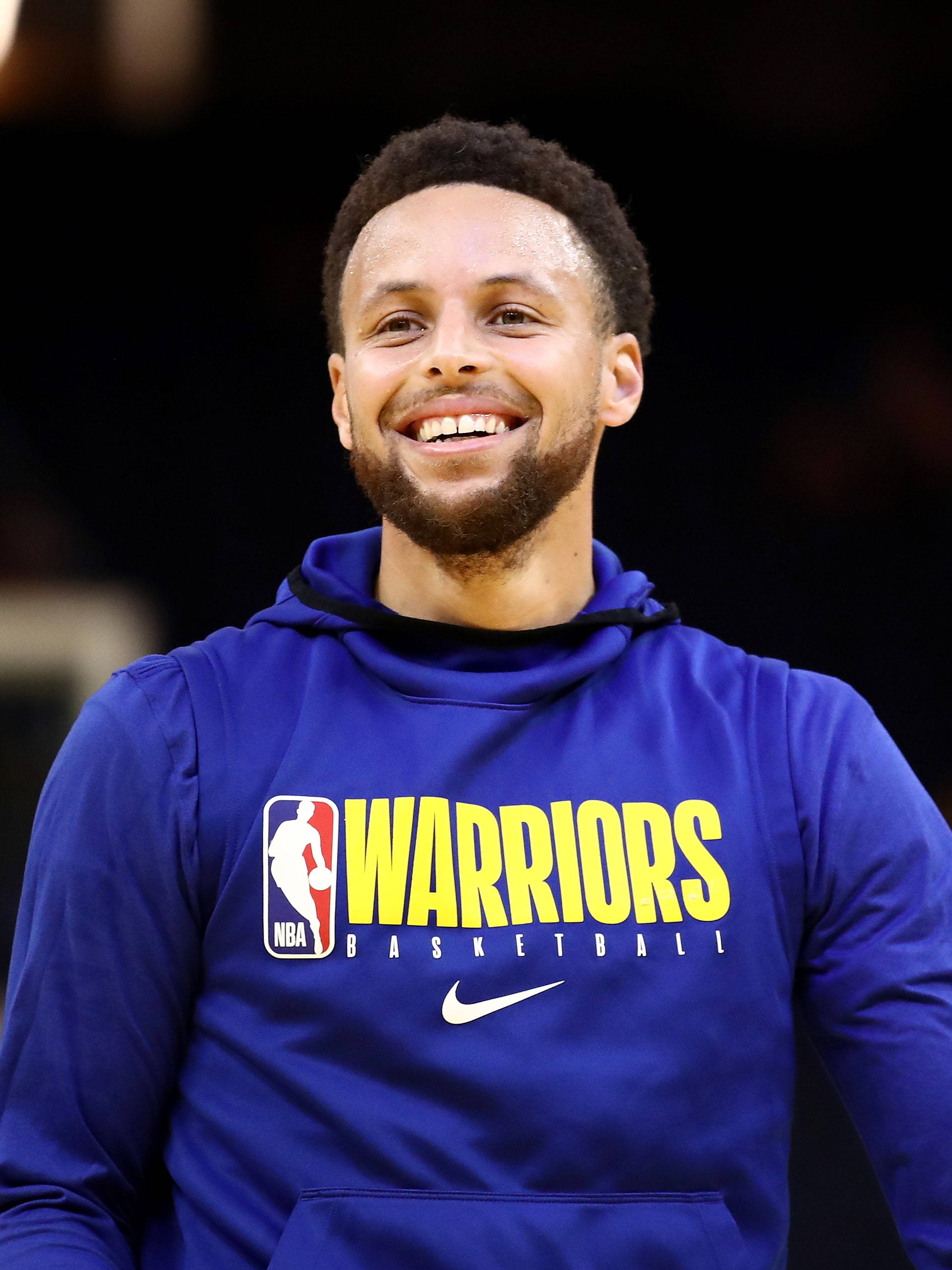 Steph Curry, blue Warriors hoodie, basketball player, 2K Phone Wallpaper