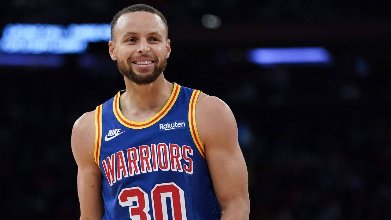 Steph Curry, blue Warriors jersey, number 30, HD Desktop Wallpaper