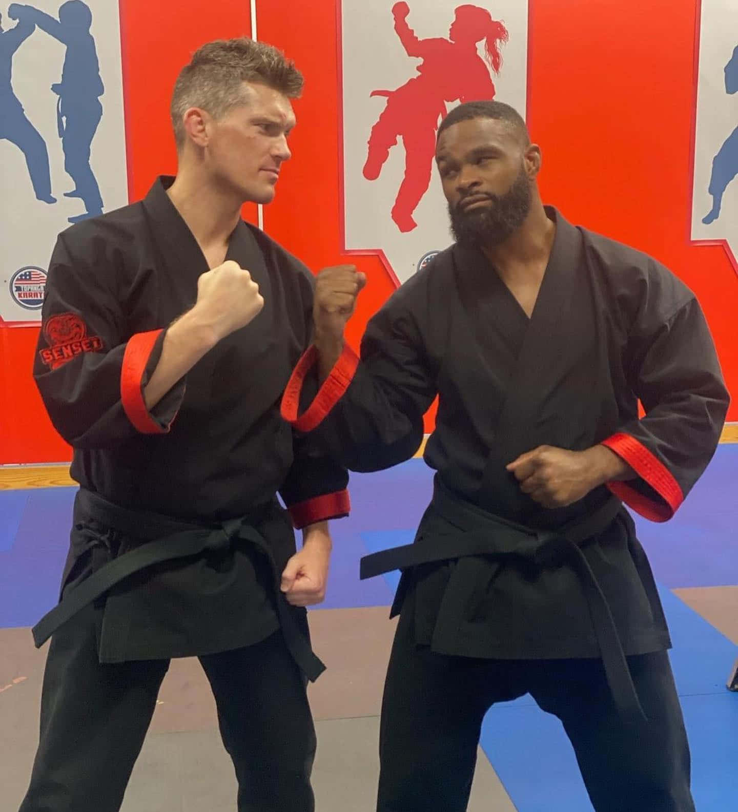 Stephen Thompson, black gi, red trim, HD Phone Wallpaper