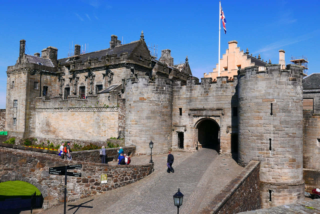 Sterling Castle, stone towers, arched gate, HD Desktop Wallpaper