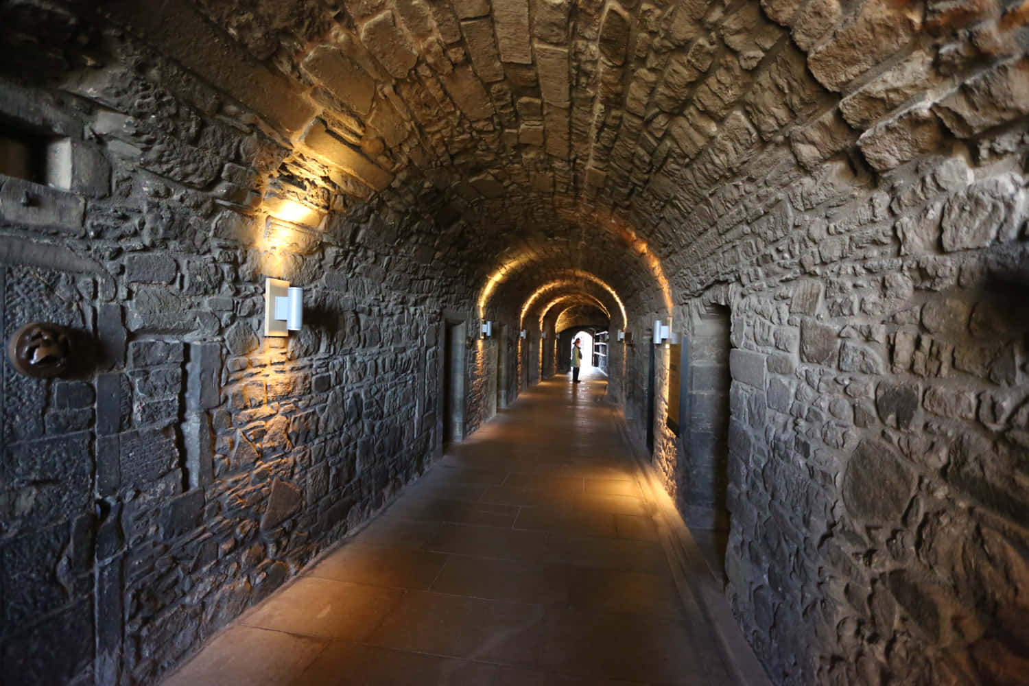 Sterling Castle, hallways, stone tunnel, HD Desktop Wallpaper