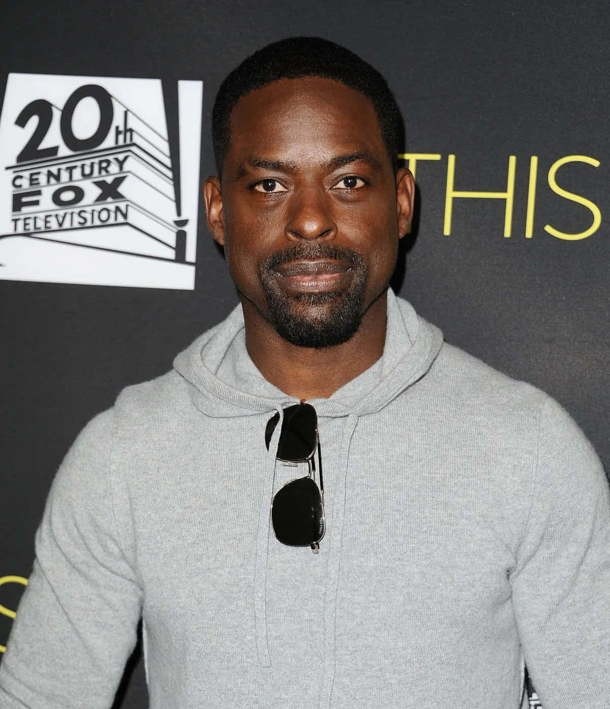 Sterling K Brown, gray hoodie, sunglasses, HD Phone Wallpaper