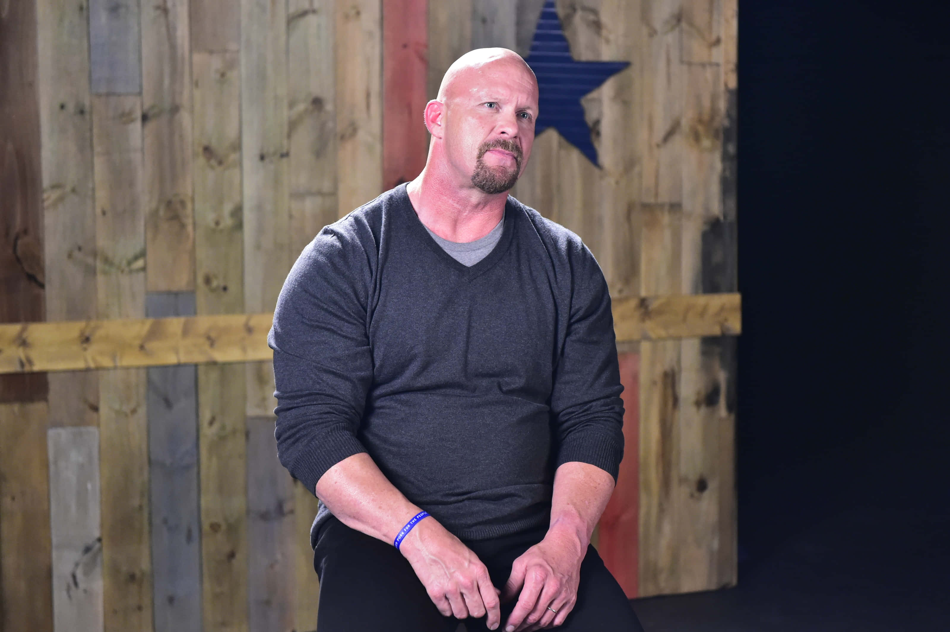 Steve Austin, bald, muscular, 2K Desktop Wallpaper