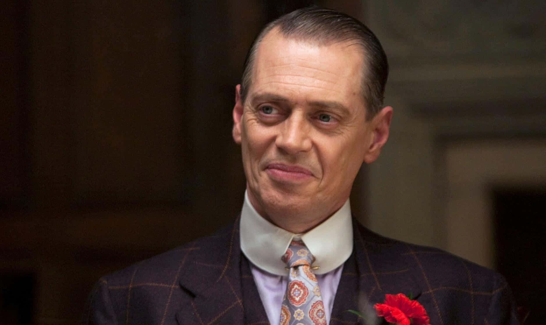 Steve Buscemi, dark checkered suit, patterned tie, HD Desktop Wallpaper