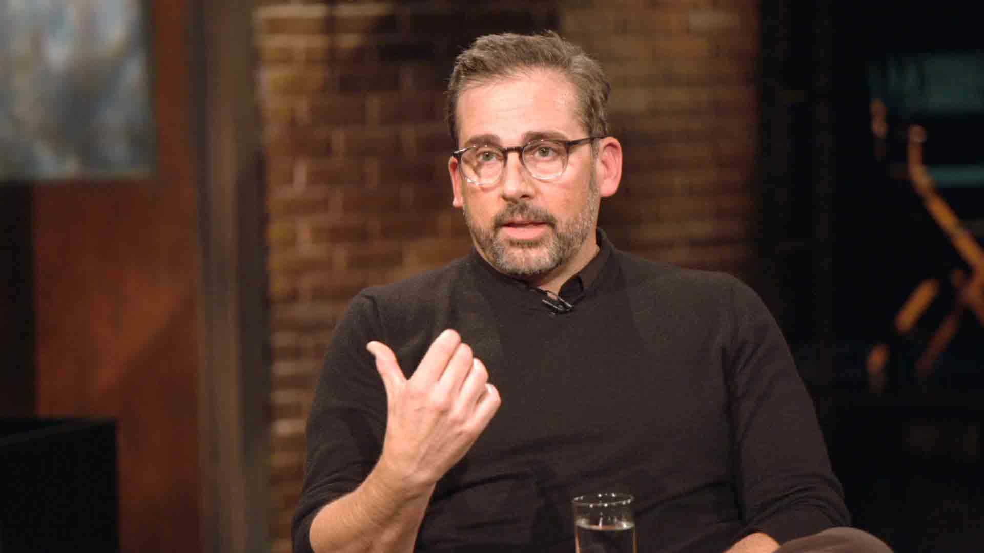 Steve Carell, red carpet, dimly lit studio, Full HD Desktop Wallpaper
