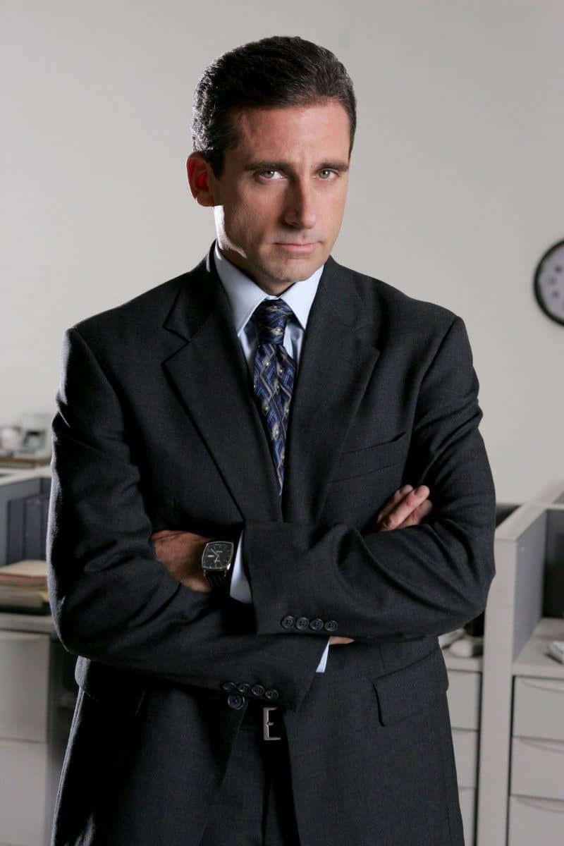 Steve Carell, dark suit, office, SD Phone Wallpaper