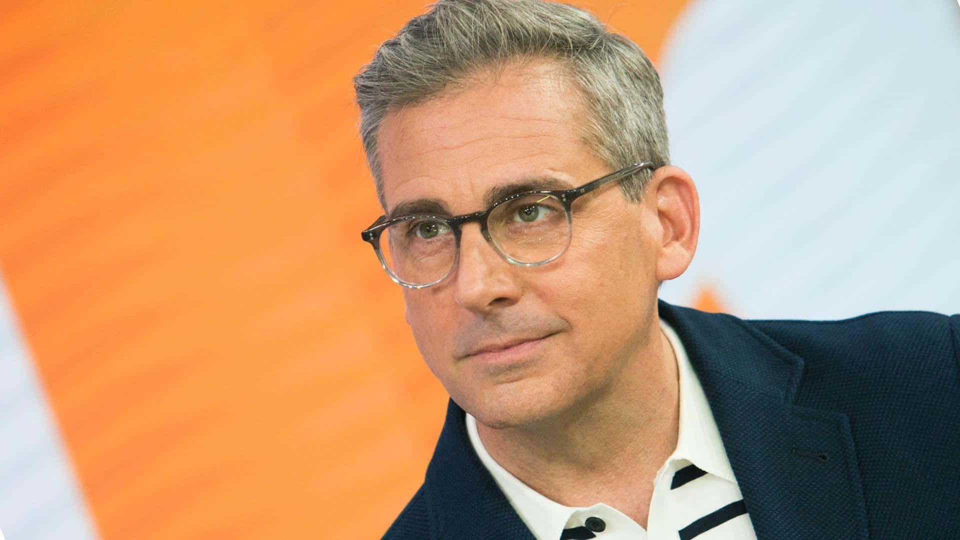 Steve Carell, navy blazer, striped shirt, Full HD Desktop Wallpaper