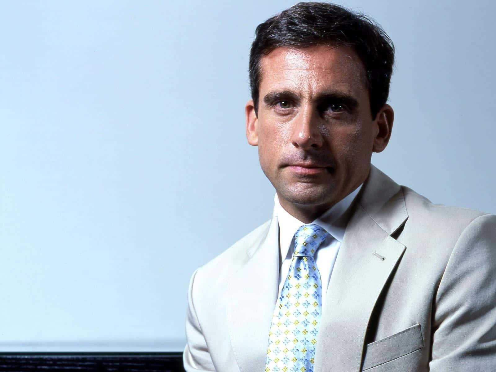Steve Carell, light gray suit, patterned tie, HD Desktop Wallpaper