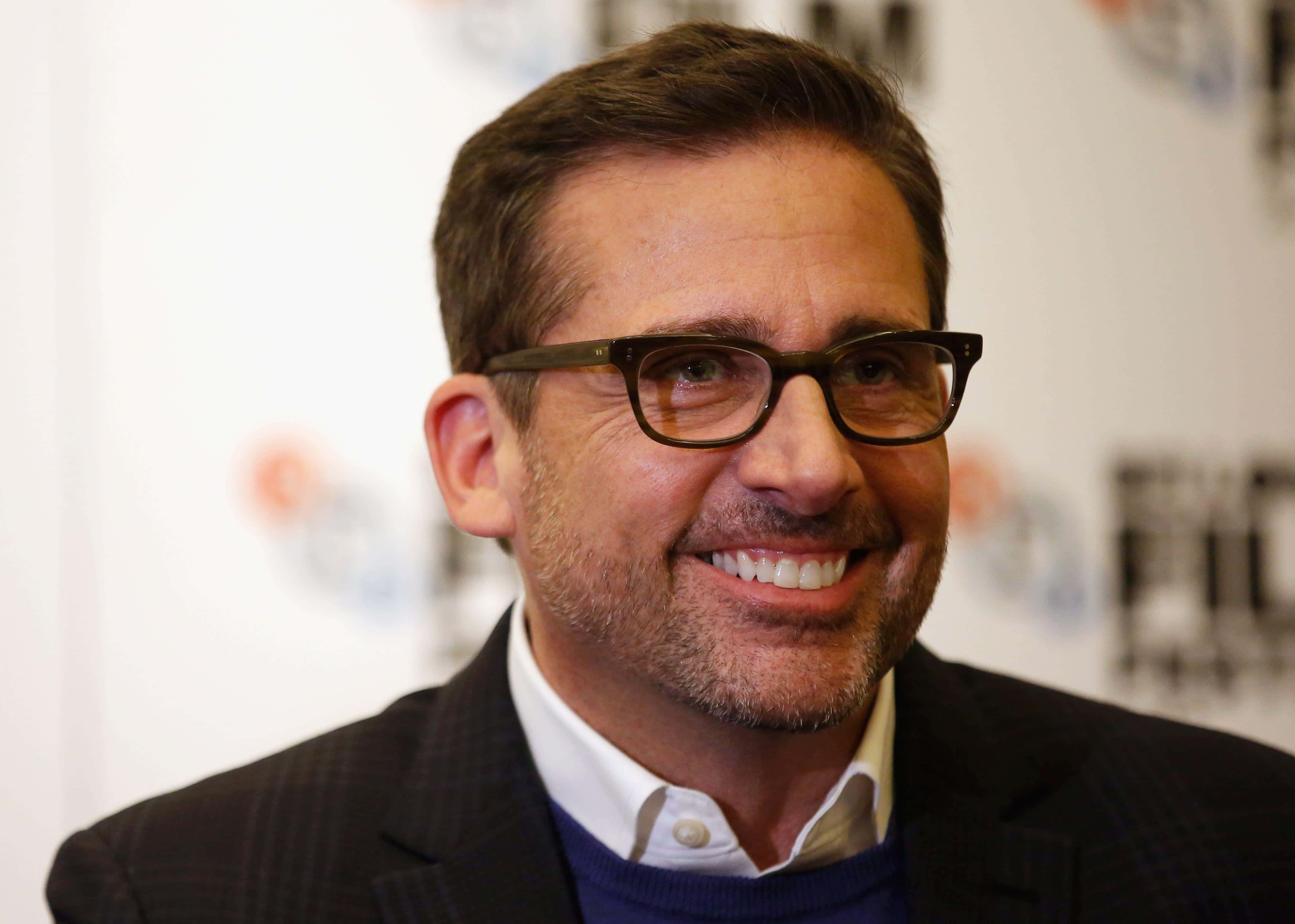 Steve Carell, glasses, suit jacket, 4K Desktop Wallpaper