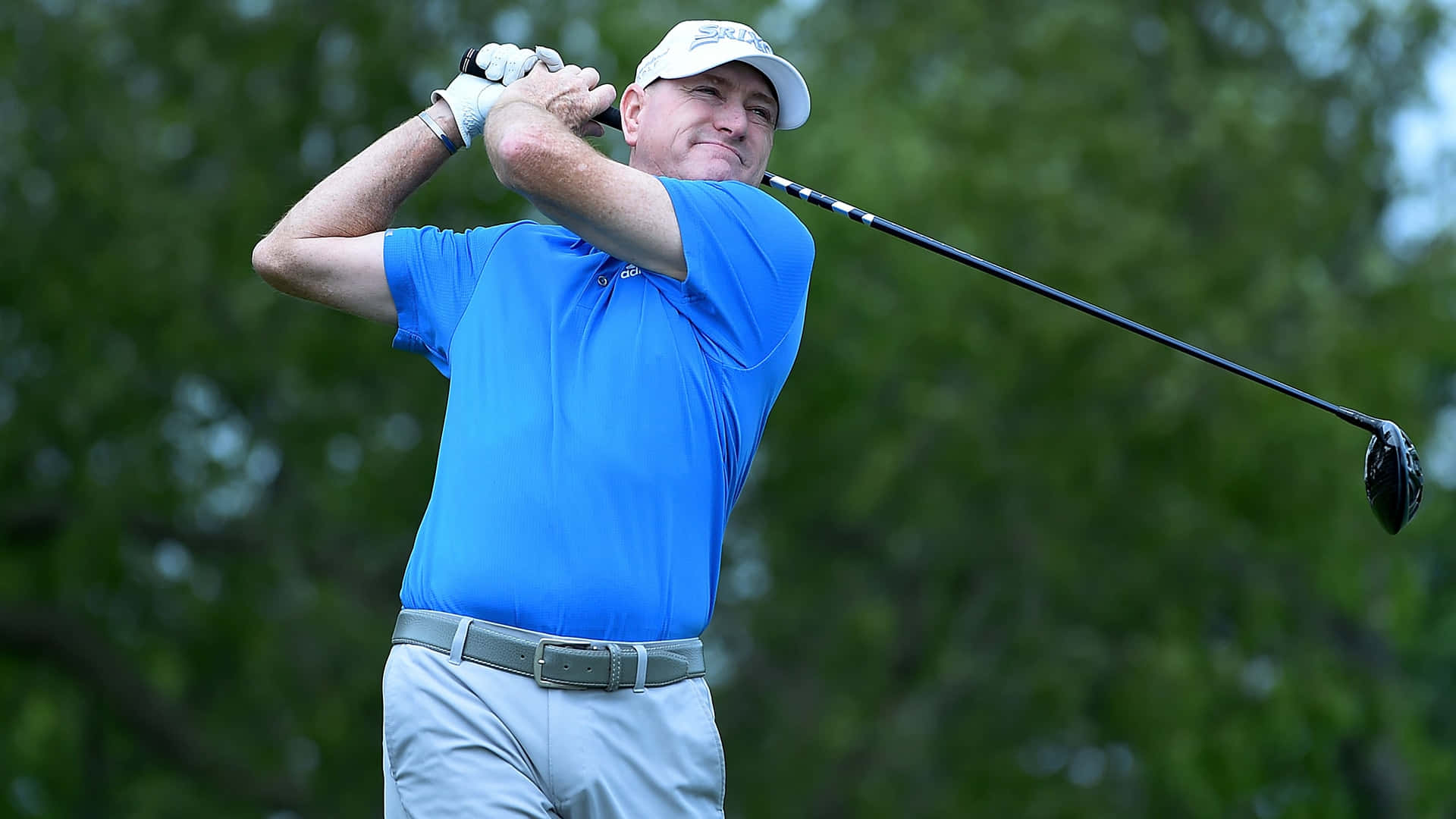 Steve Flesch, blue shirt, golfer, Full HD Desktop Wallpaper