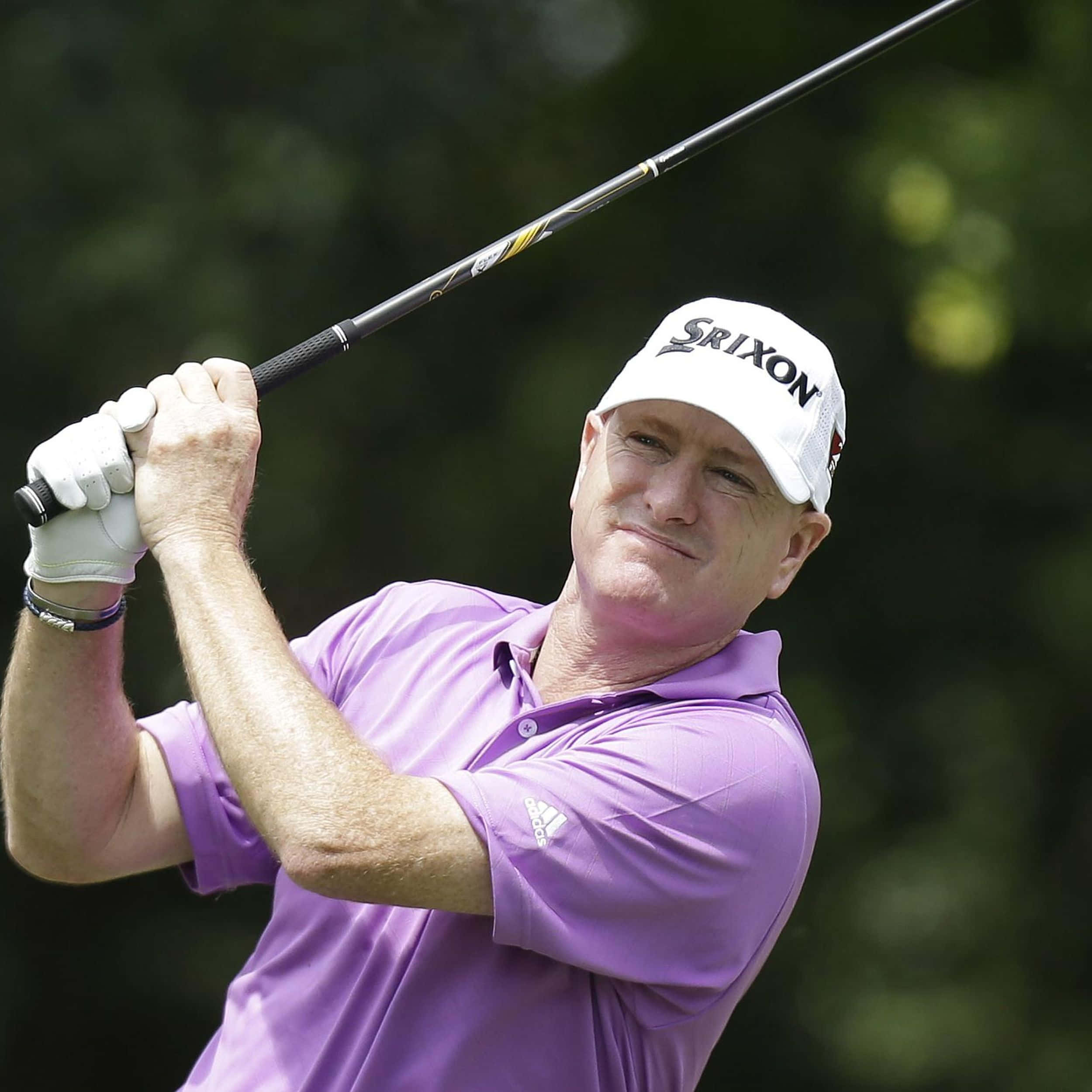 Steve Flesch, purple shirt, white cap, Full HD Desktop Wallpaper
