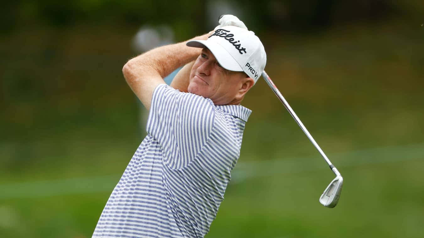 Steve Flesch, striped shirt, white cap, HD Desktop Wallpaper