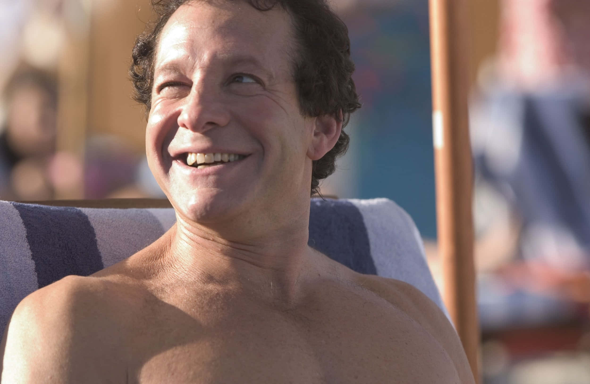Steve Guttenberg, curly hair, shirtless, Full HD Desktop Wallpaper