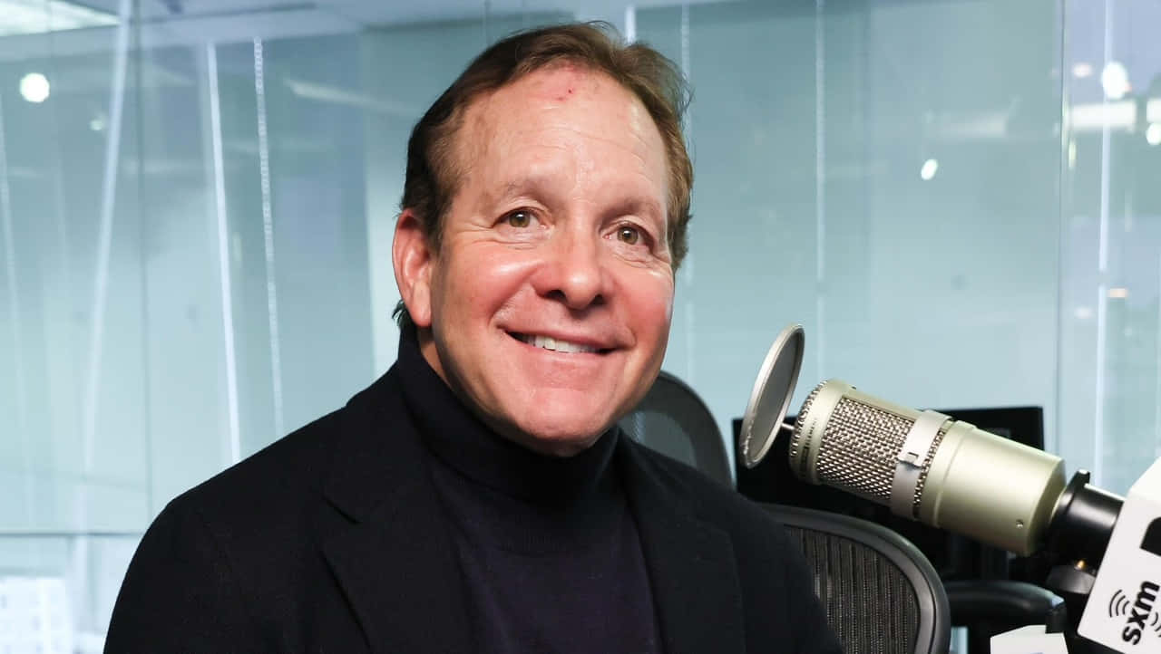 Steve Guttenberg, black turtleneck, modern studio, HD Desktop Wallpaper