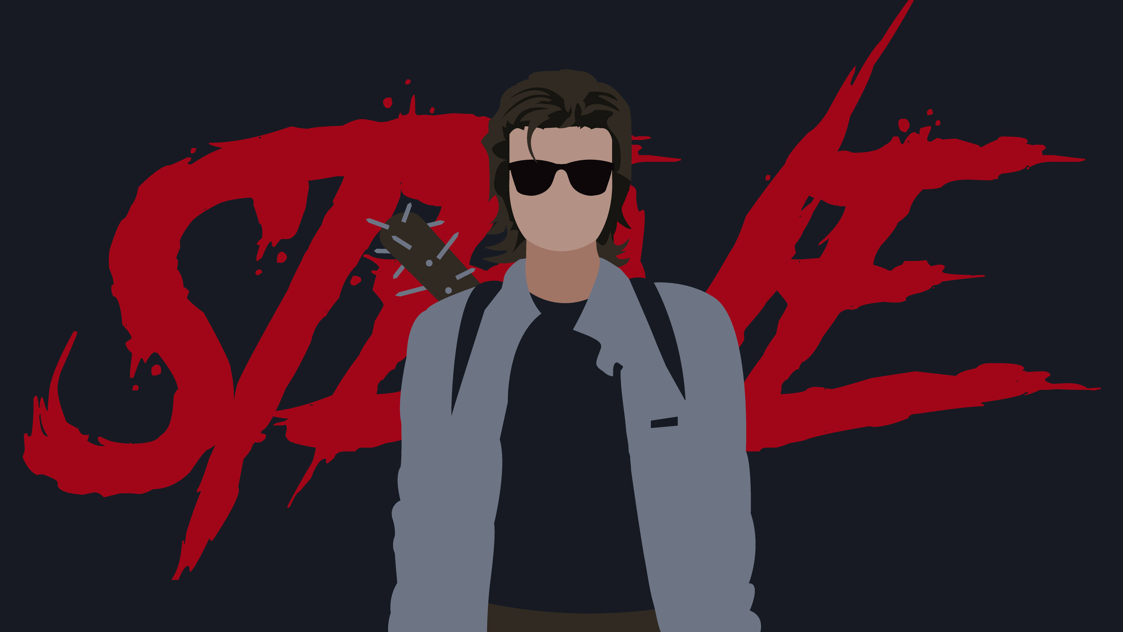 Steve Harrington, sunglasses, spiked bat, 4K Desktop Wallpaper