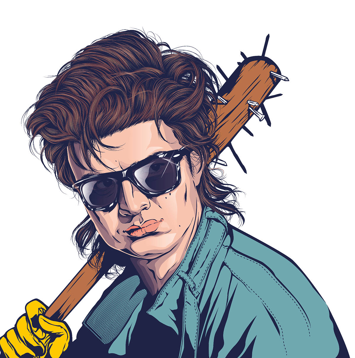Steve Harrington, nail bat, spiked bat, SD Phone Wallpaper