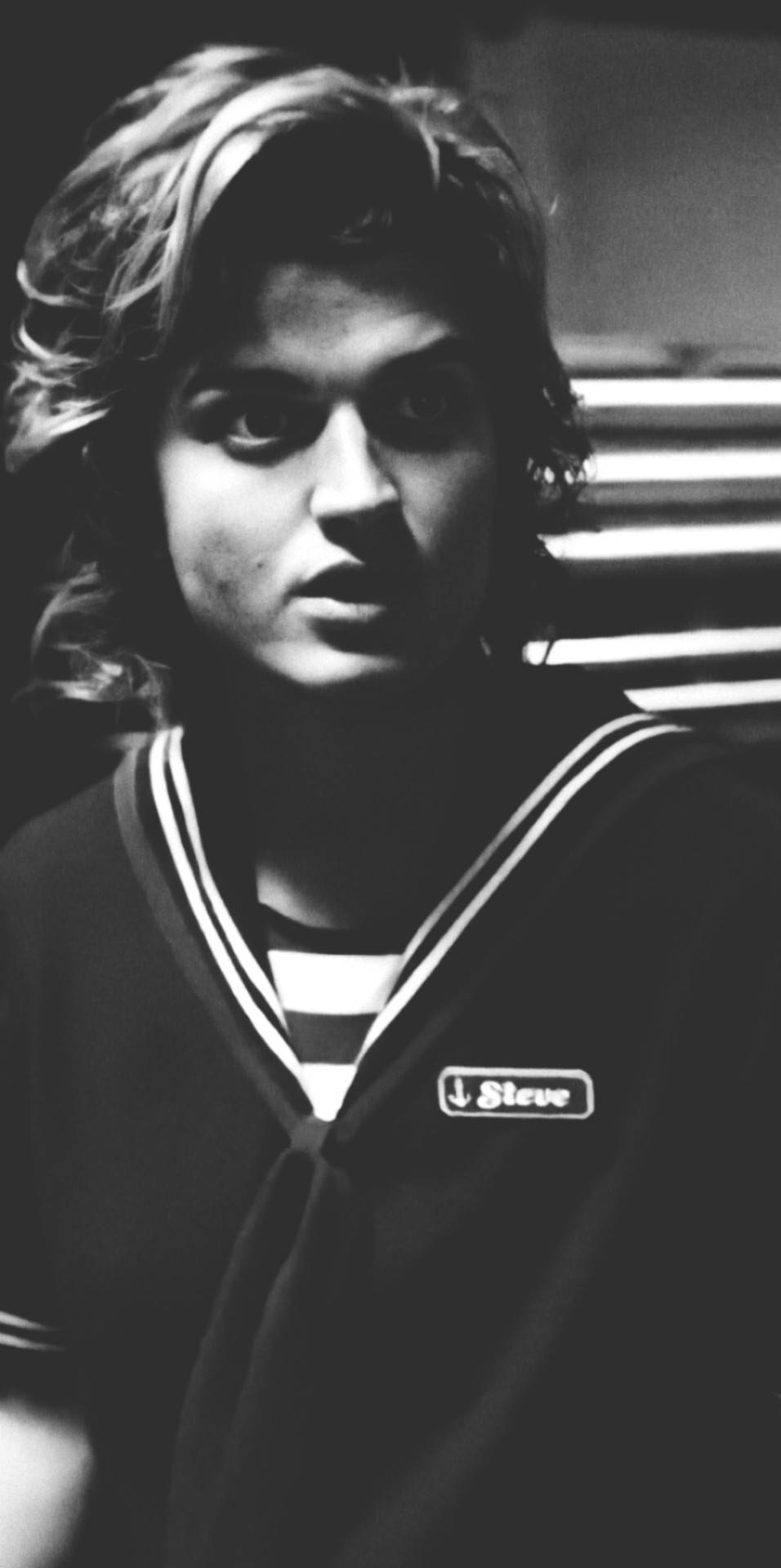 Steve Harrington, sailor collar shirt, name tag, Full HD Phone Wallpaper