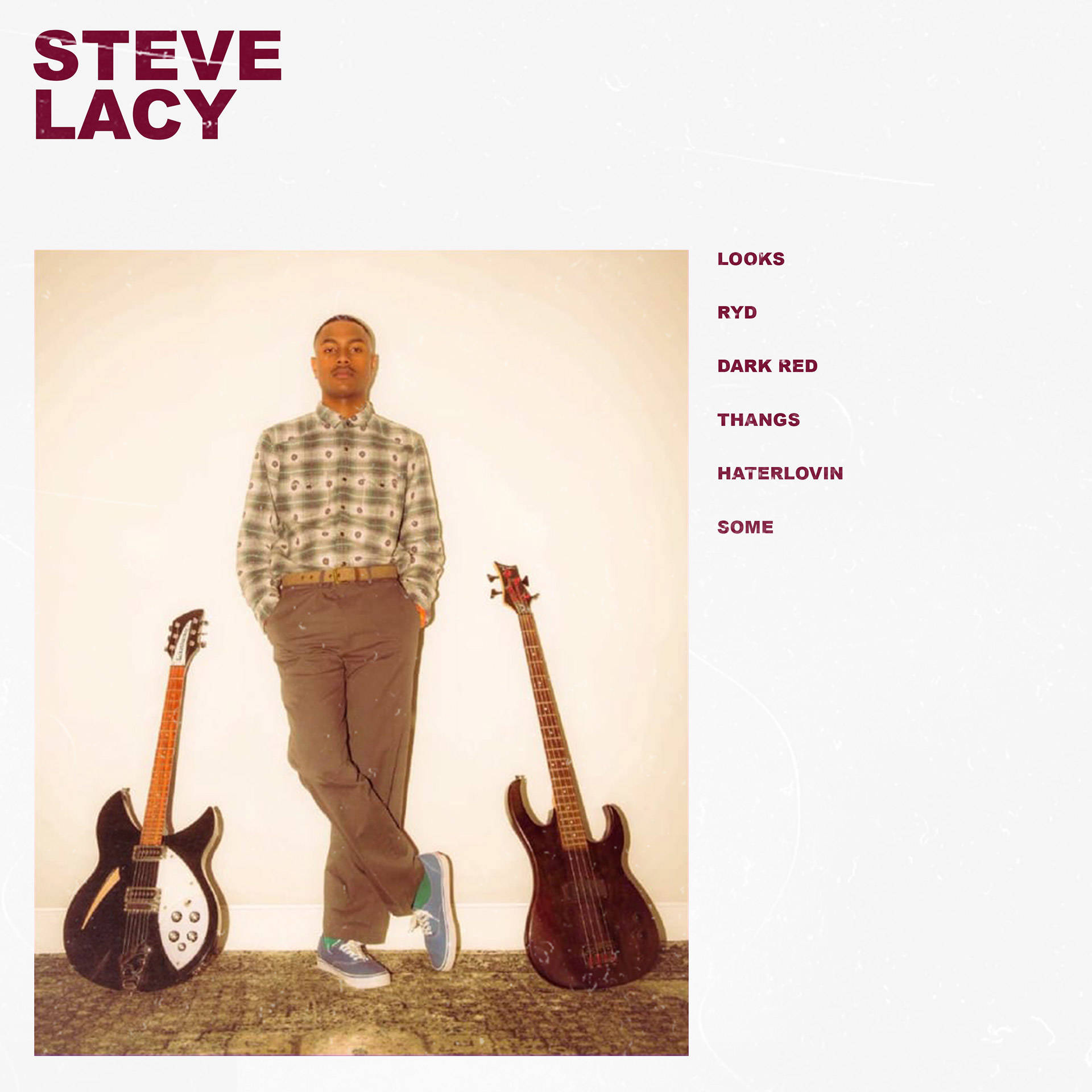 Steve Lacy, guitars, maroon, Full HD Desktop Wallpaper