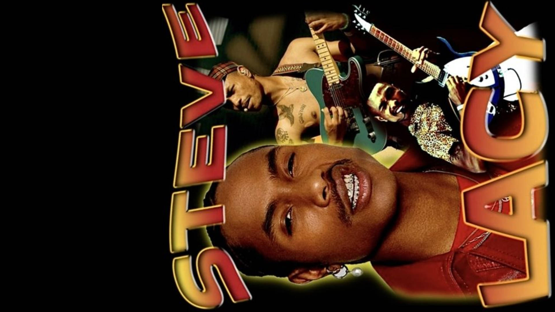 Steve Lacy, guitars, bold stylized text, Full HD Desktop Wallpaper