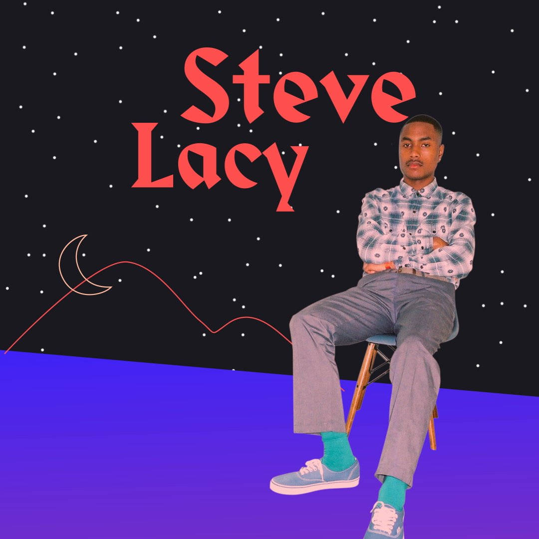 Steve Lacy, crescent moon, starry night sky, SD Desktop Wallpaper