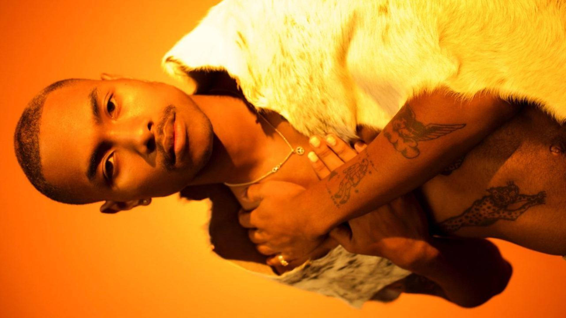 Steve Lacy, faux fur cloth, white fur stole, Full HD Desktop Wallpaper