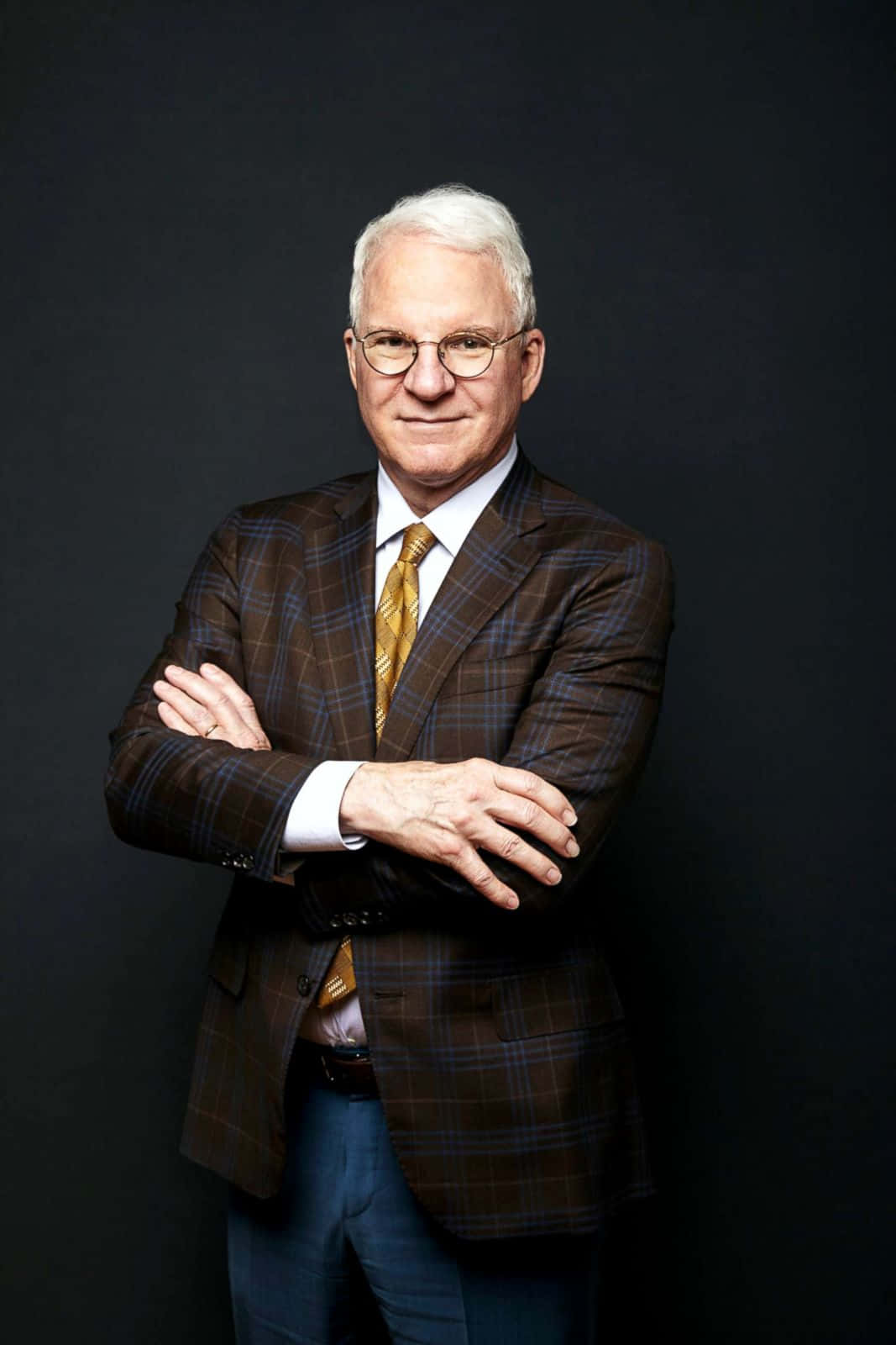Steve Martin, brown plaid suit, gold tie, HD Phone Wallpaper