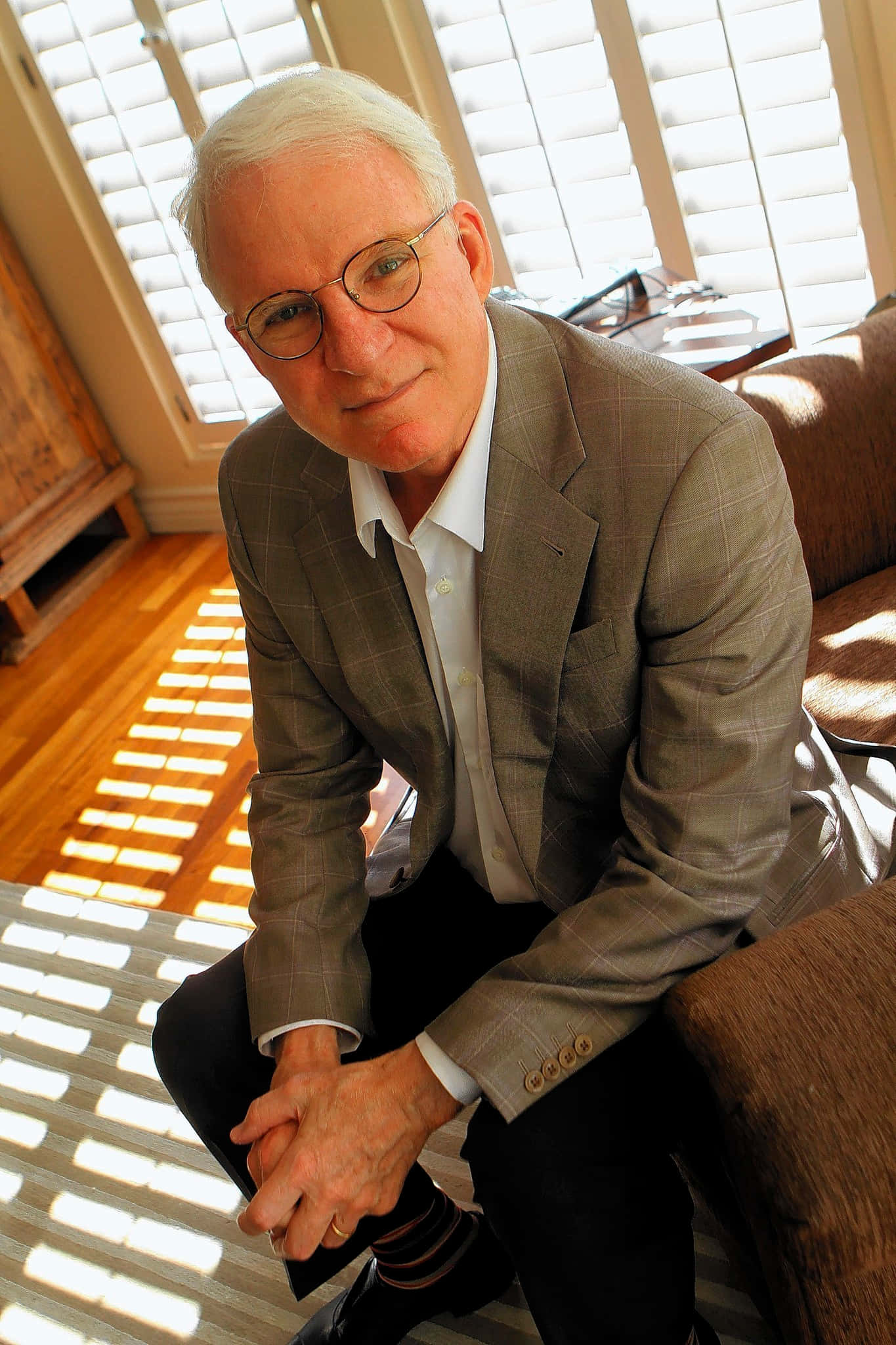 Steve Martin, white hair, glasses, Full HD Phone Wallpaper
