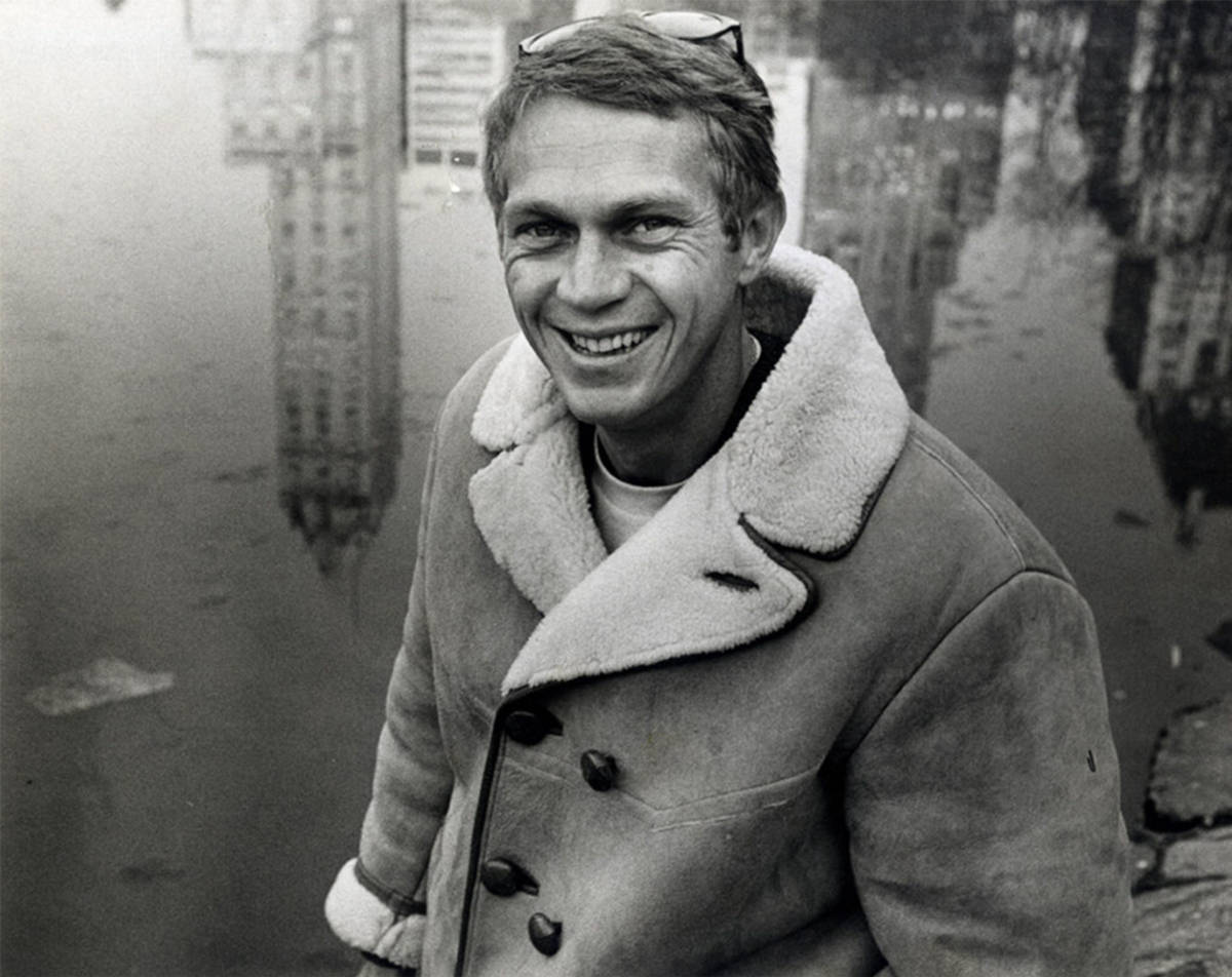 Steve McQueen, 1965, shearling coat, SD Desktop Wallpaper
