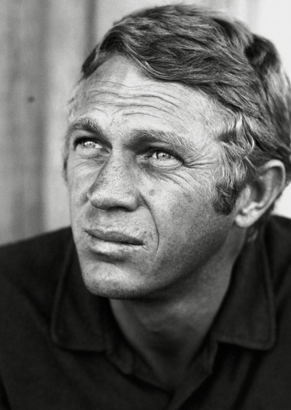 Steve McQueen, black and white, close-up portrait, HD Phone Wallpaper