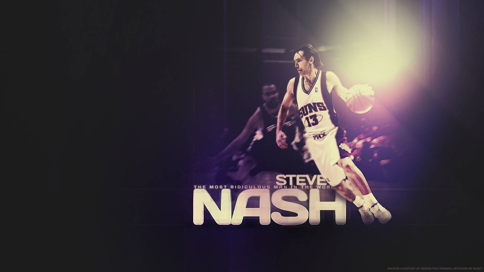 Steve Nash, spotlight, purple lighting, HD Desktop Wallpaper