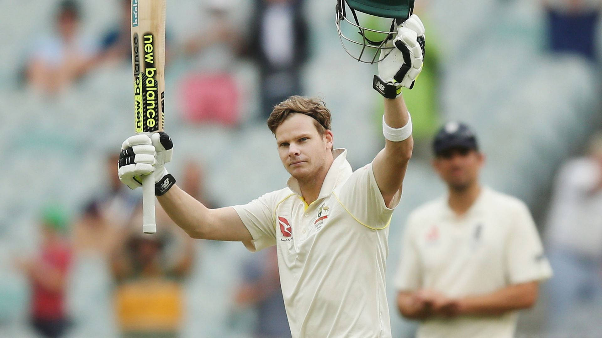 Steve Smith, bat, helmet, Full HD Desktop Wallpaper
