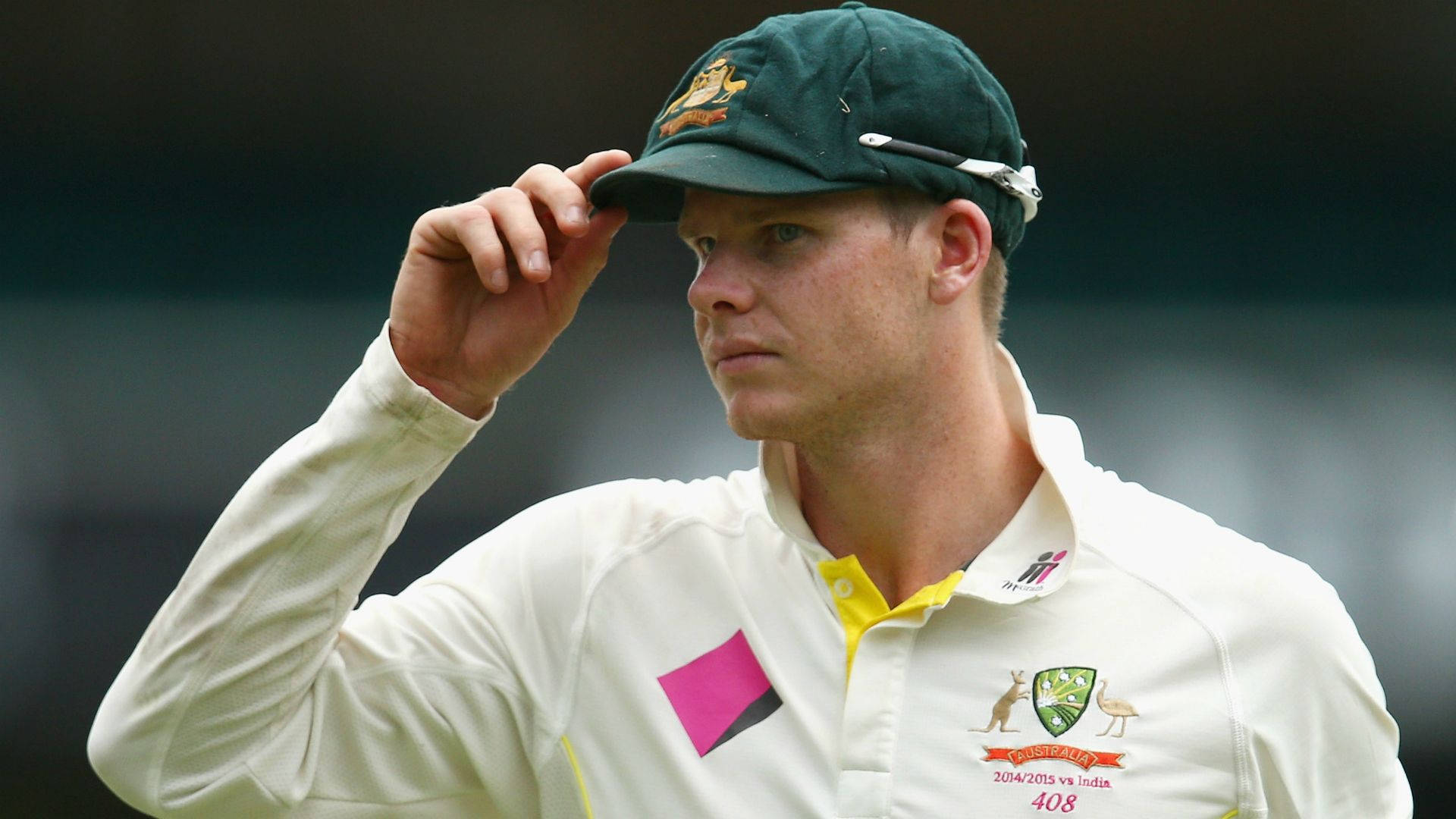 Steve Smith, Australian cricket player, white uniform, Full HD Desktop Wallpaper
