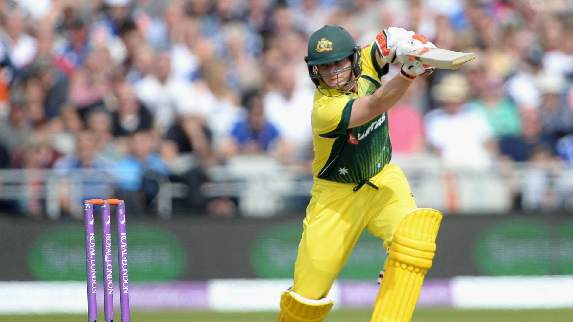 Steve Smith, Australian cricket player, yellow uniform, Full HD Desktop Wallpaper