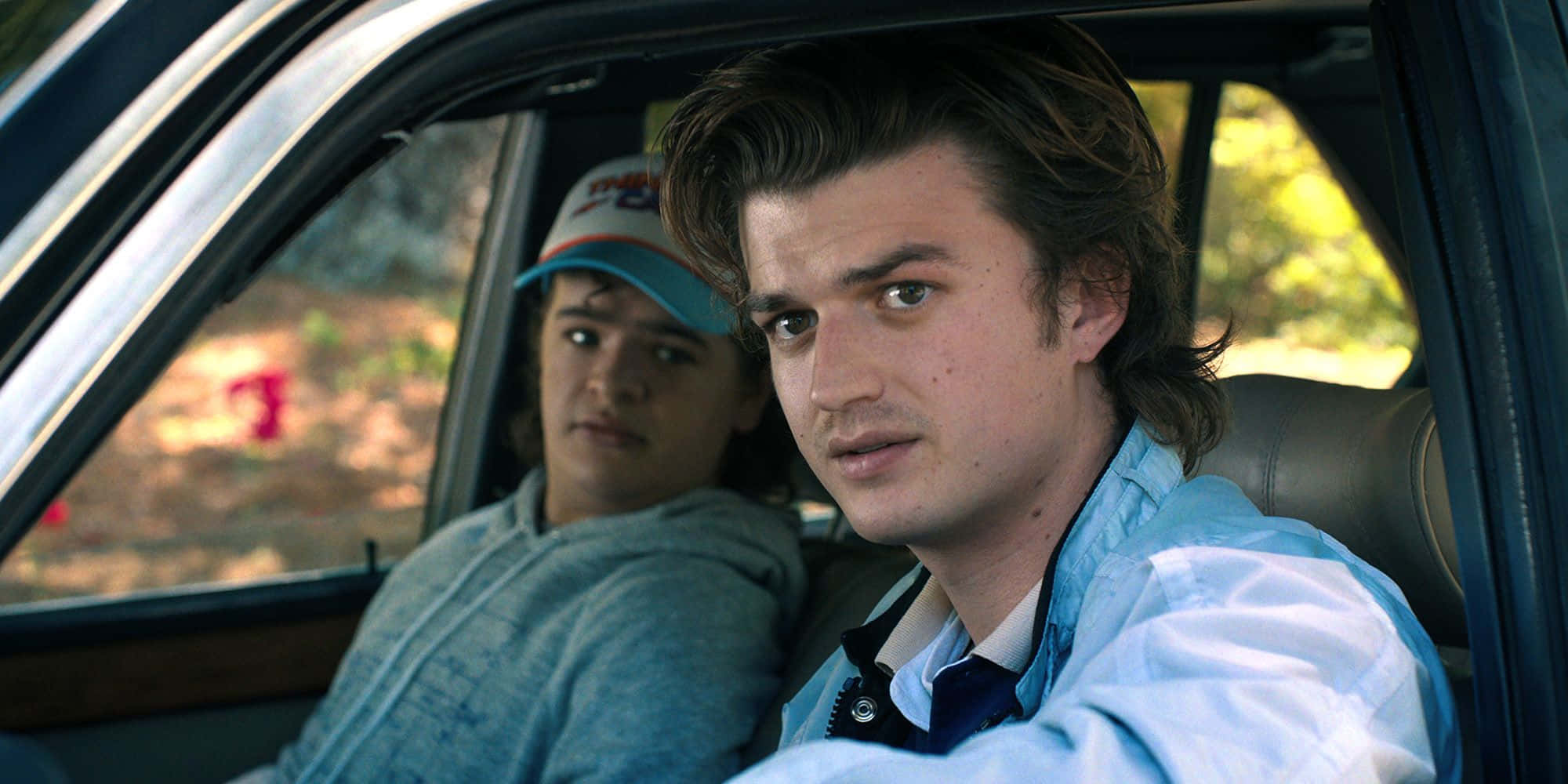 Steve, Stranger Things, vintage car, Full HD Desktop Wallpaper