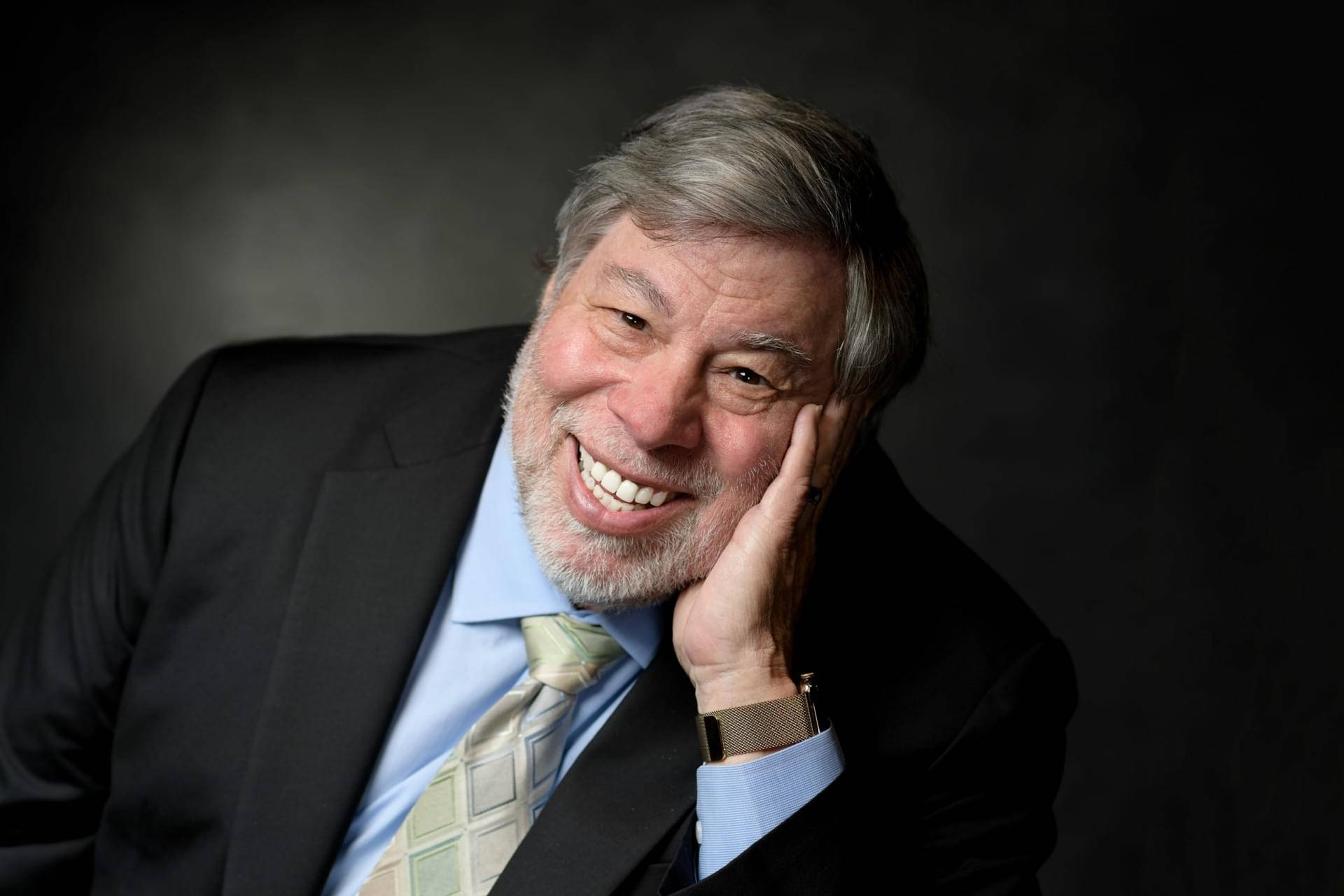 Steve Wozniak, gray hair, beard, Full HD Desktop Wallpaper