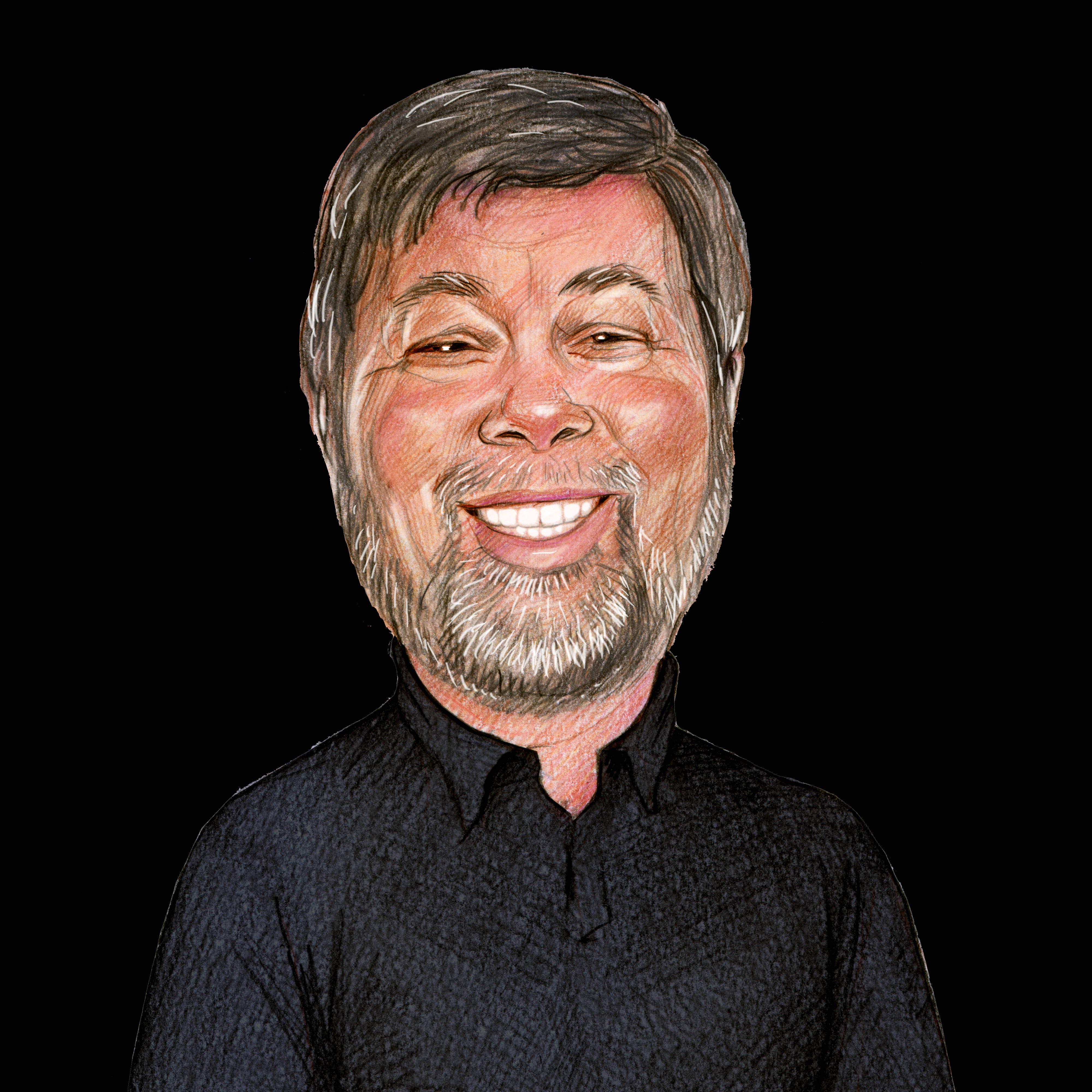 Steve Wozniak, gray beard, dark shirt, 4K Desktop Wallpaper