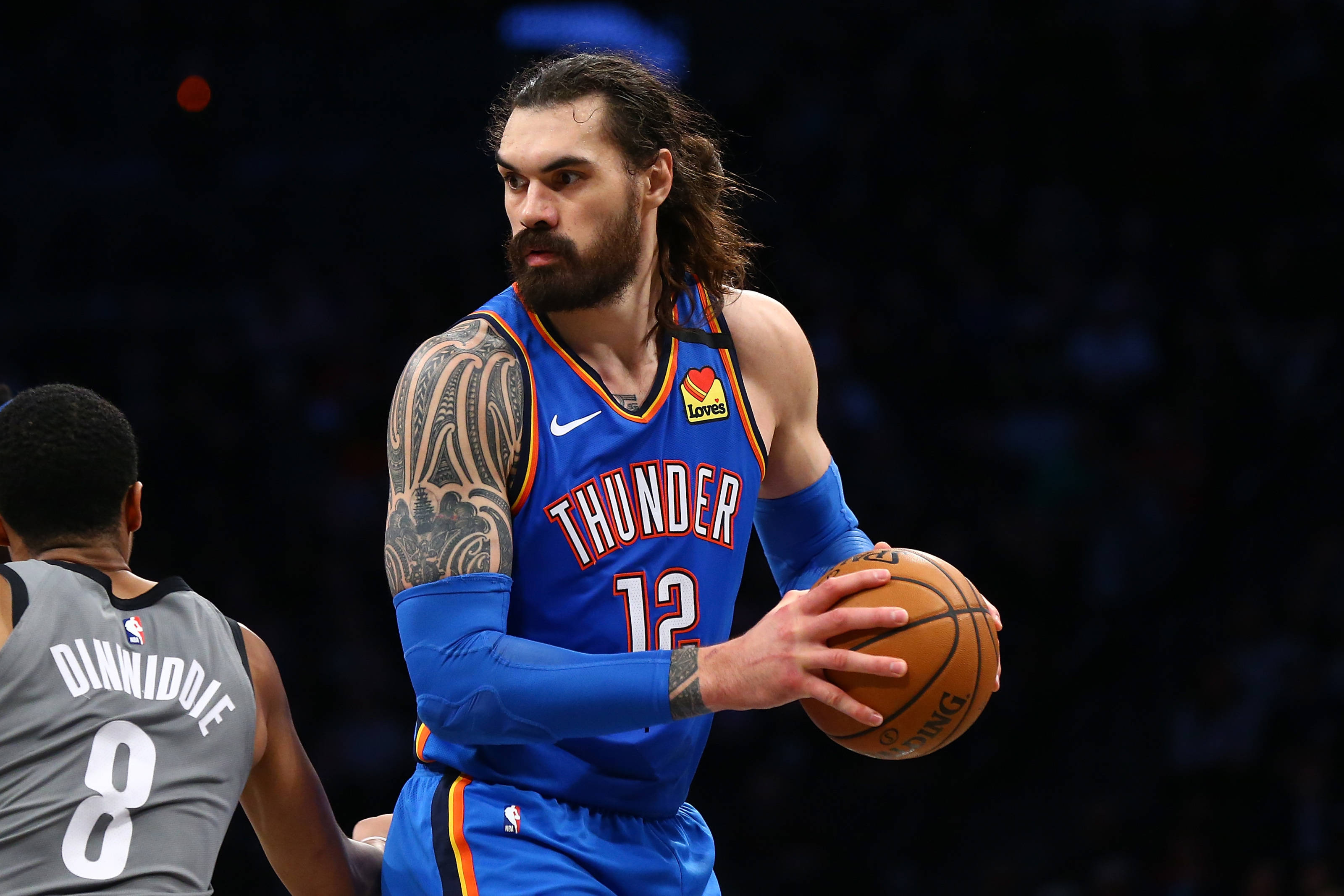 Steven Adams, Blue Thunder, blue Thunder jersey, 2K Desktop Wallpaper