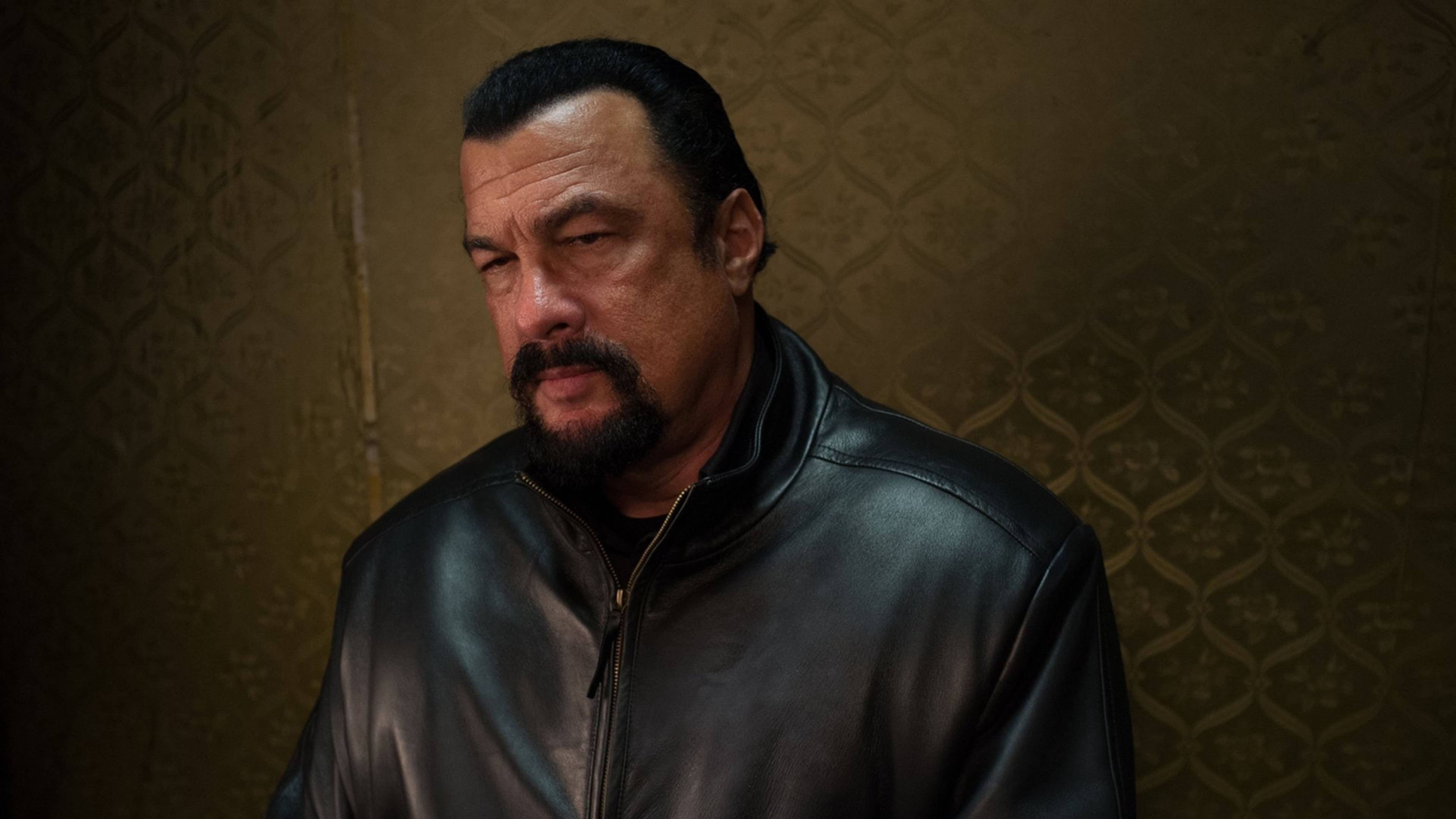 Steven Seagal, beard, leather jacket, 4K Desktop Wallpaper