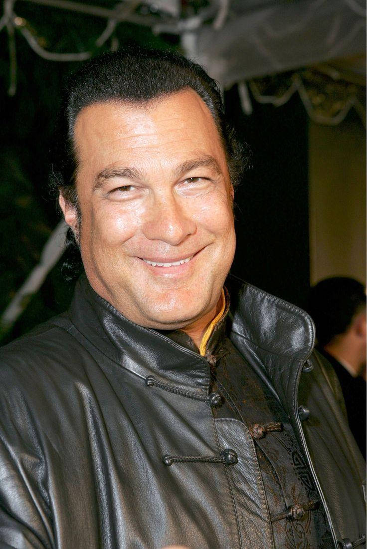 Steven Seagal, black leather jacket, traditional frog closures, SD Phone Wallpaper