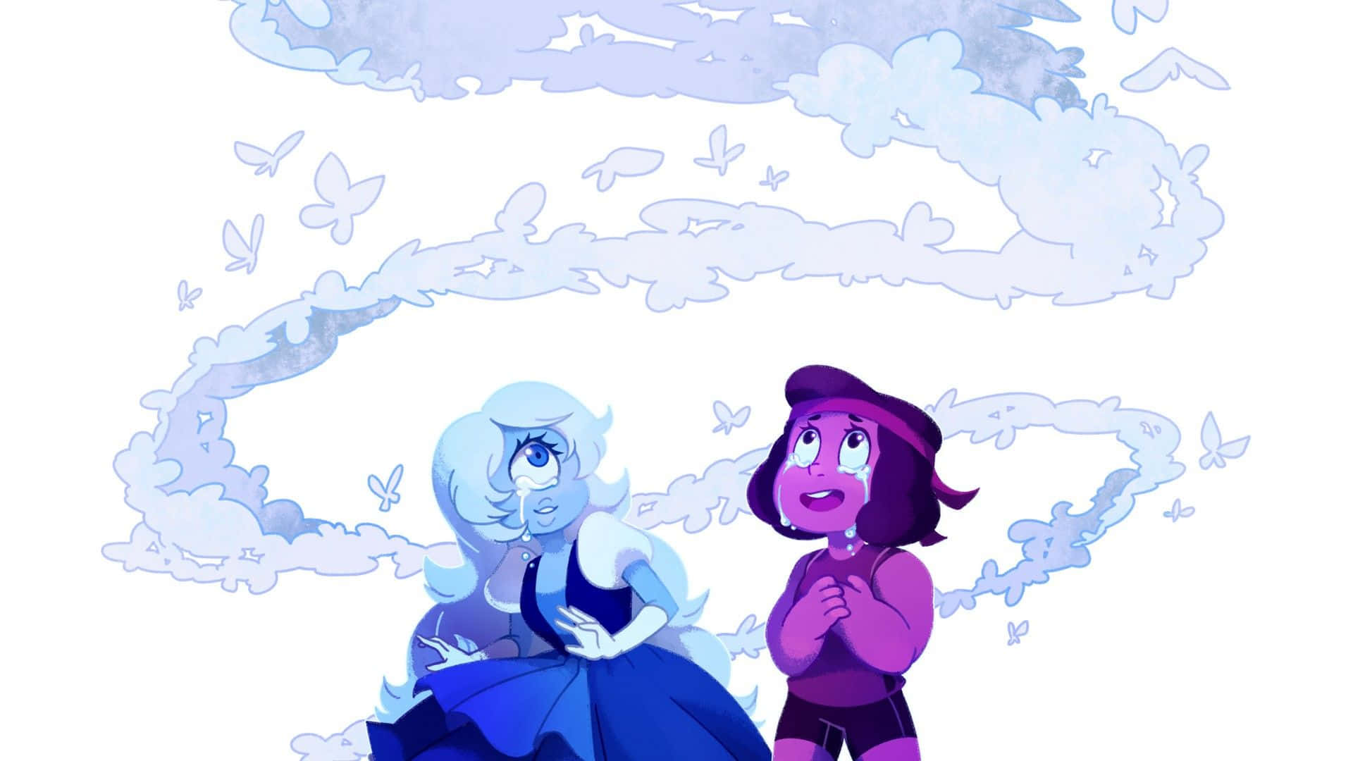 Steven Universe, blue, purple, Full HD Desktop Wallpaper