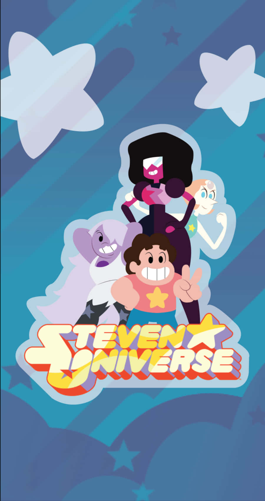 Steven Universe, animated characters, starry blue background, HD Phone Wallpaper