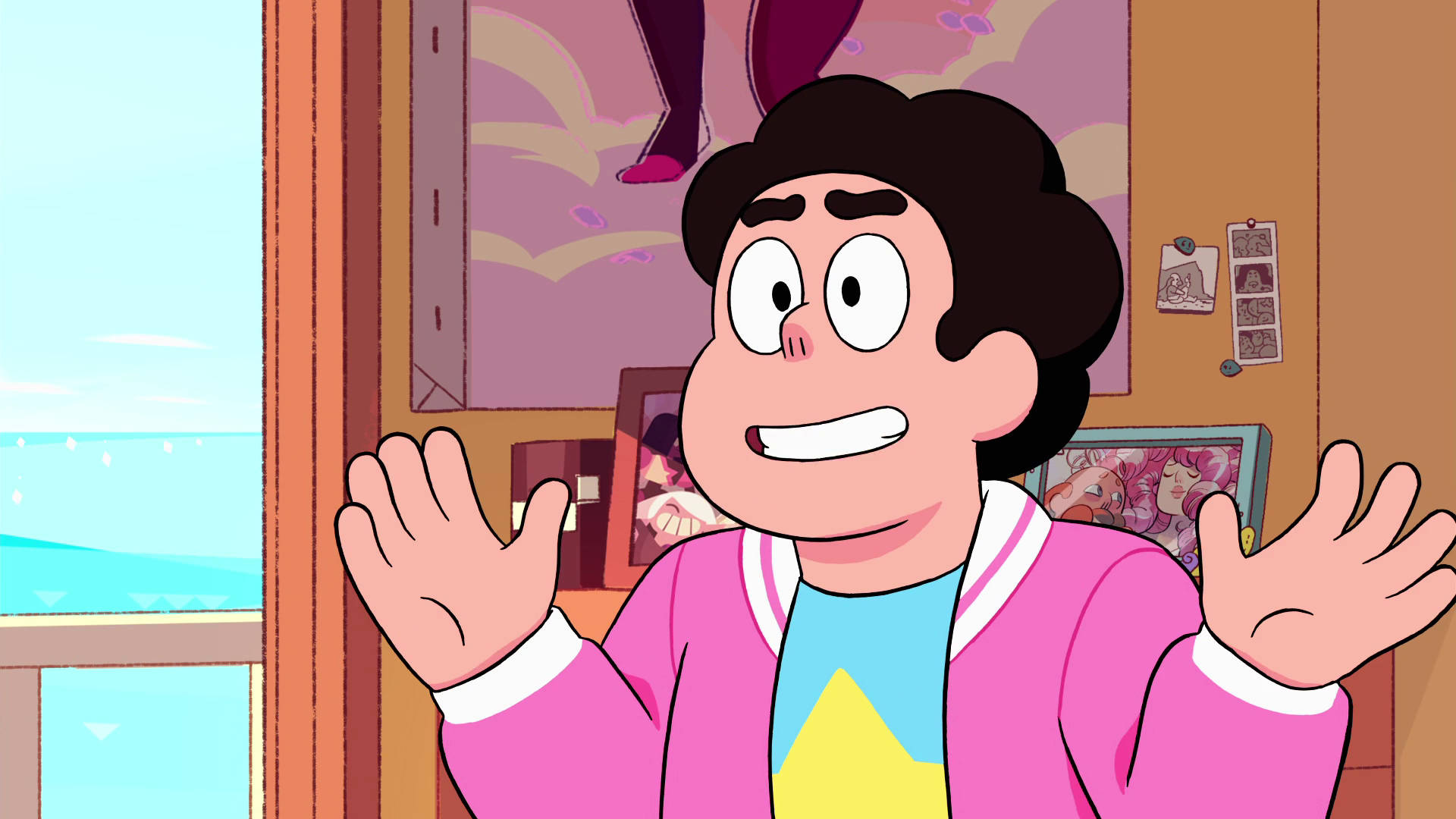 Steven Universe, iPad, pink jacket, Full HD Desktop Wallpaper